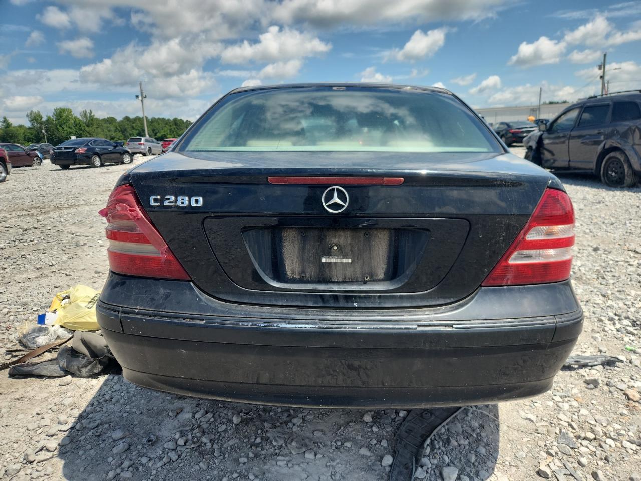 2006 Mercedes-benz C 280 Black vin: WDBRF54H76A889819