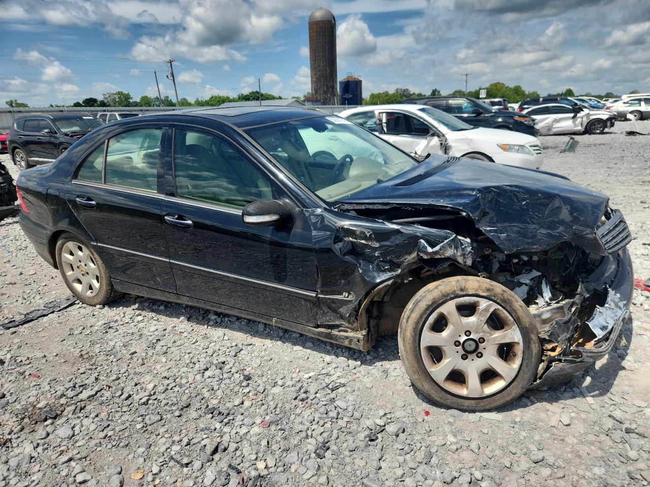 2006 Mercedes-benz C 280 Black vin: WDBRF54H76A889819