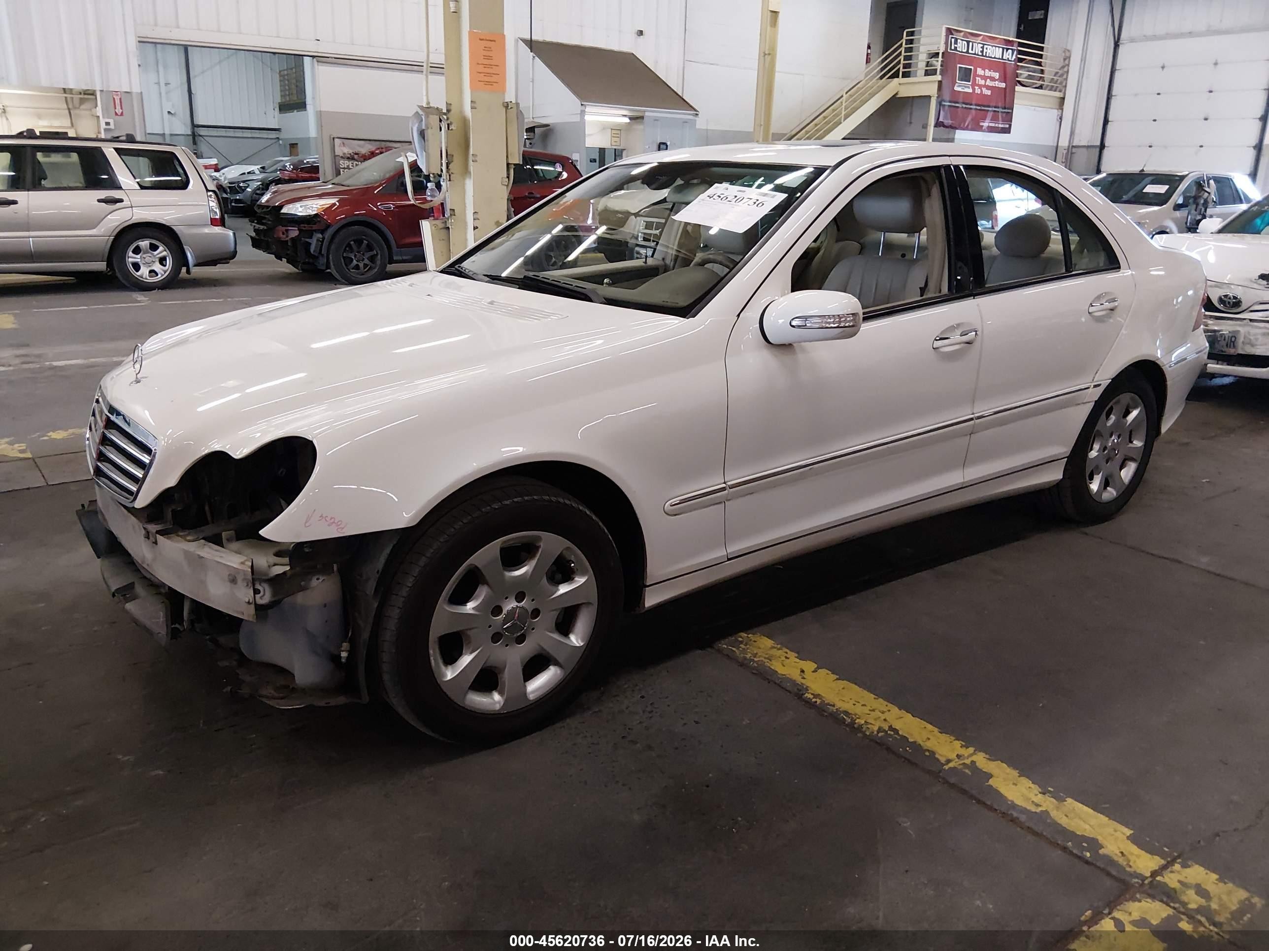 2006 Mercedes-benz C 280 Luxury Белый vin: WDBRF54H96A831520