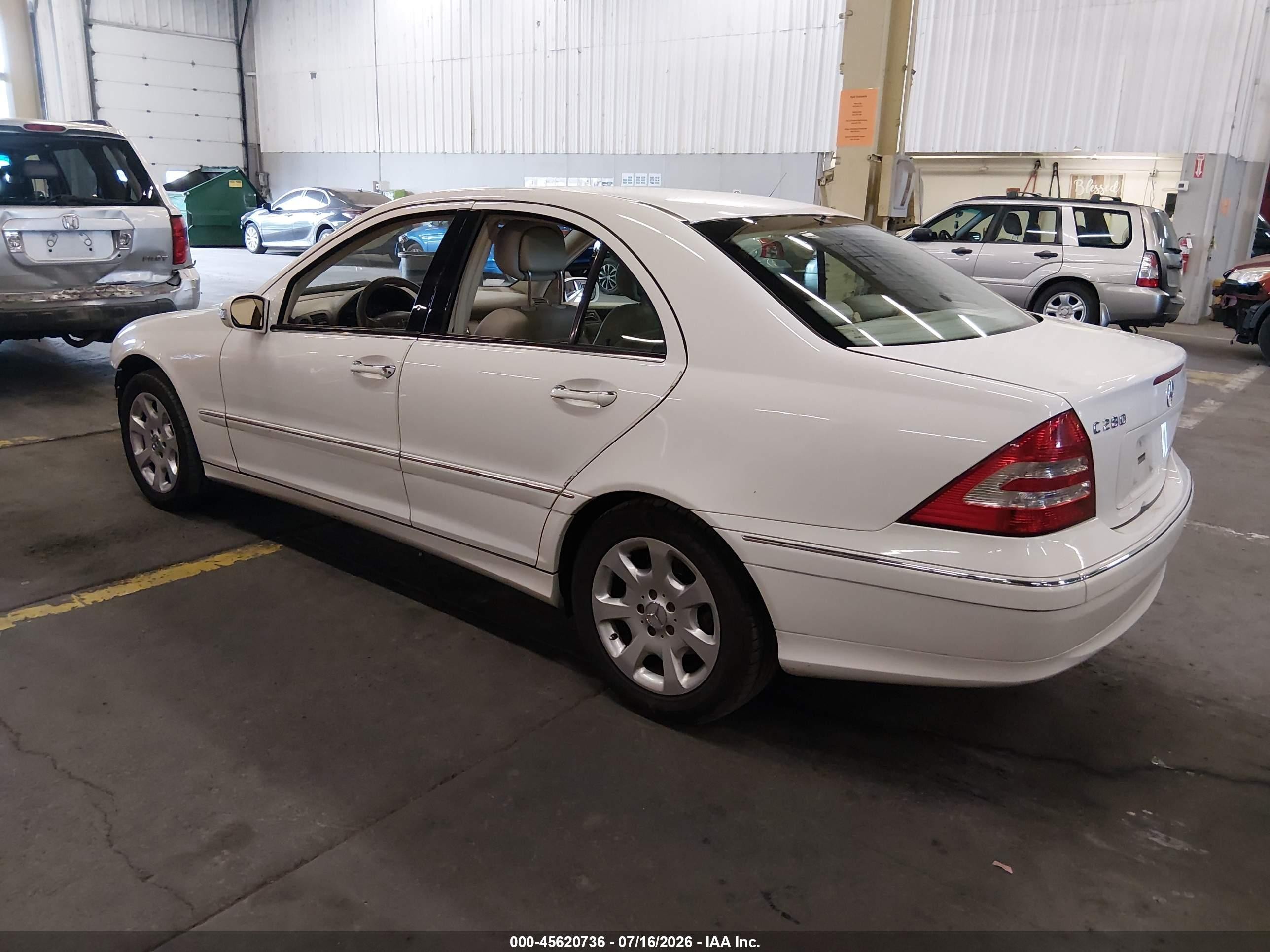 2006 Mercedes-benz C 280 Luxury Белый vin: WDBRF54H96A831520