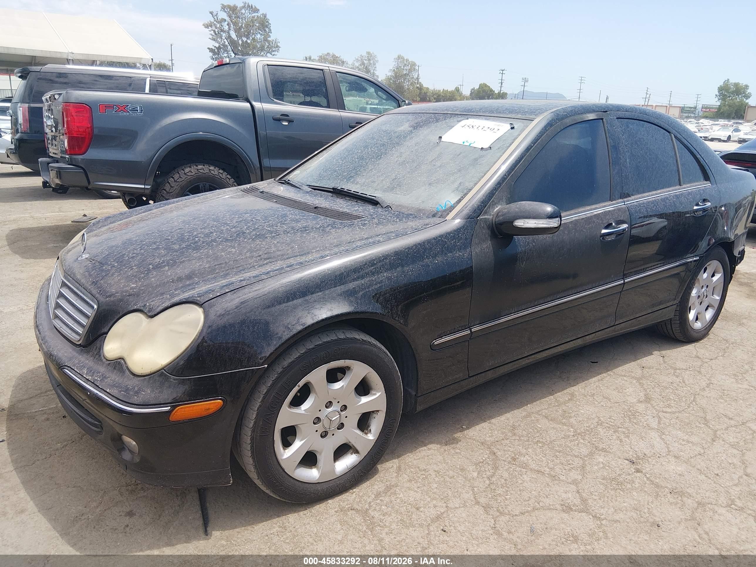 2006 Mercedes-benz C 280 Luxury Black vin: WDBRF54H96A833672