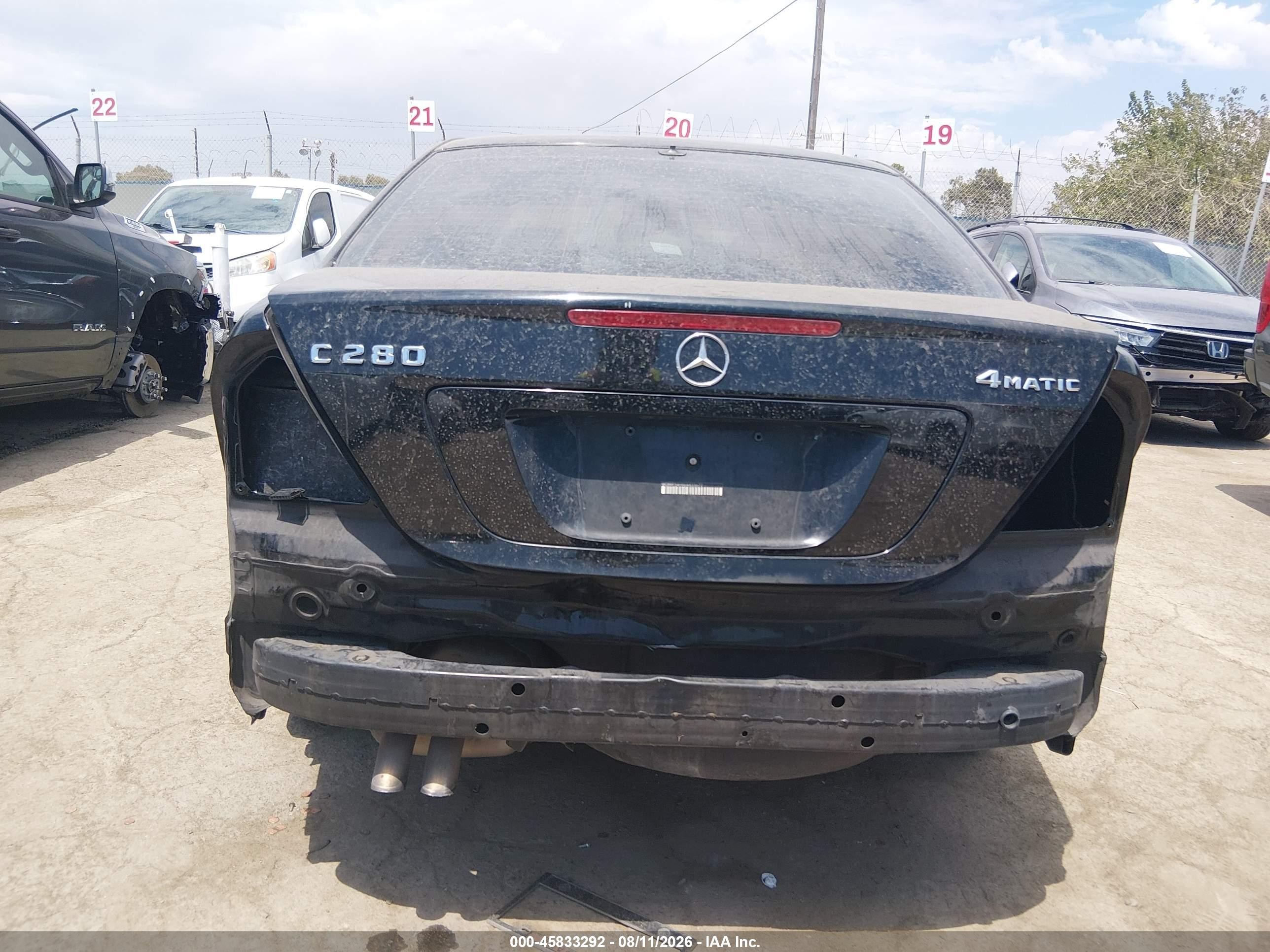 2006 Mercedes-benz C 280 Luxury Black vin: WDBRF54H96A833672