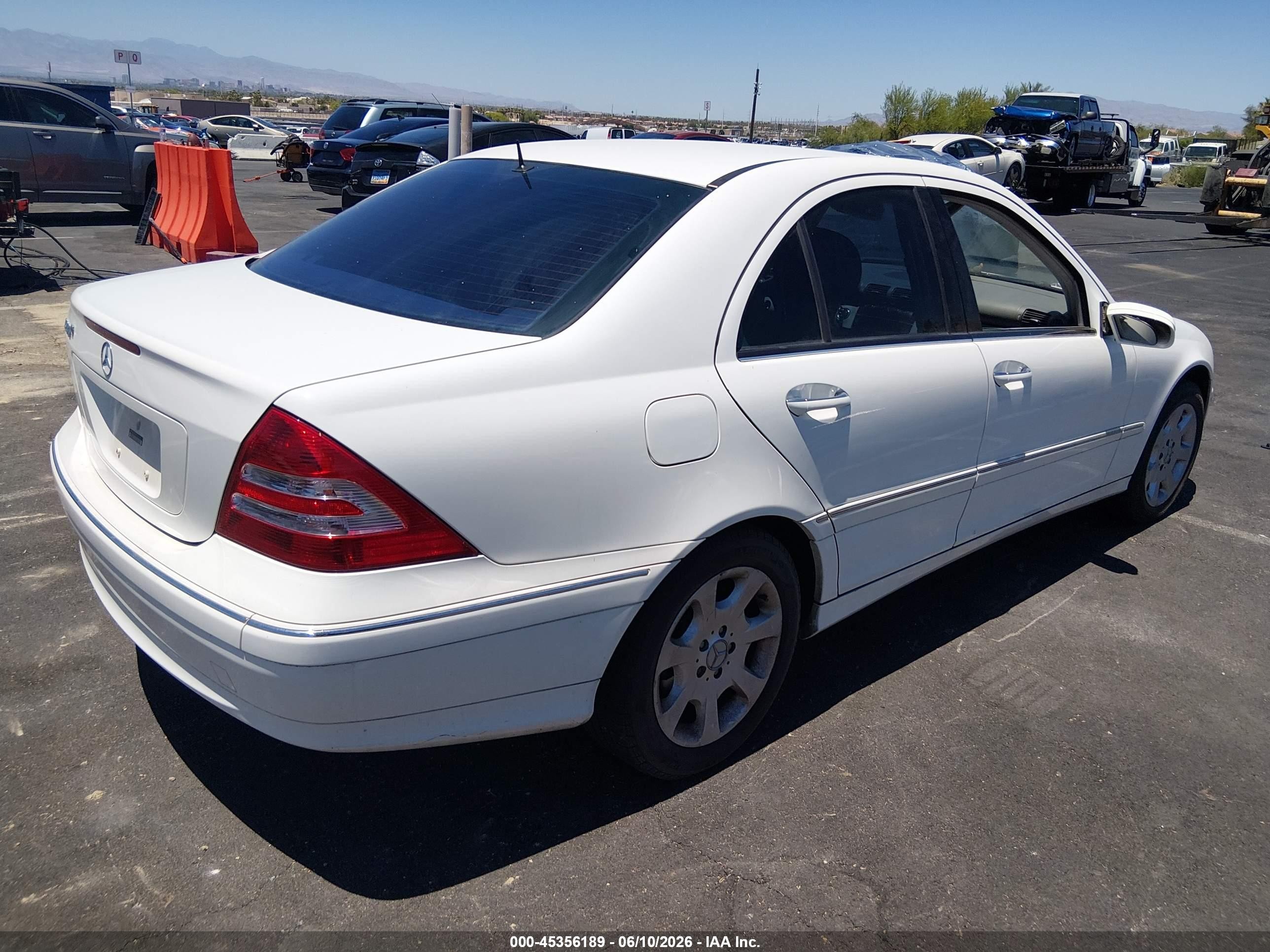 2006 Mercedes-benz C 280 Luxury White vin: WDBRF54H96F751038