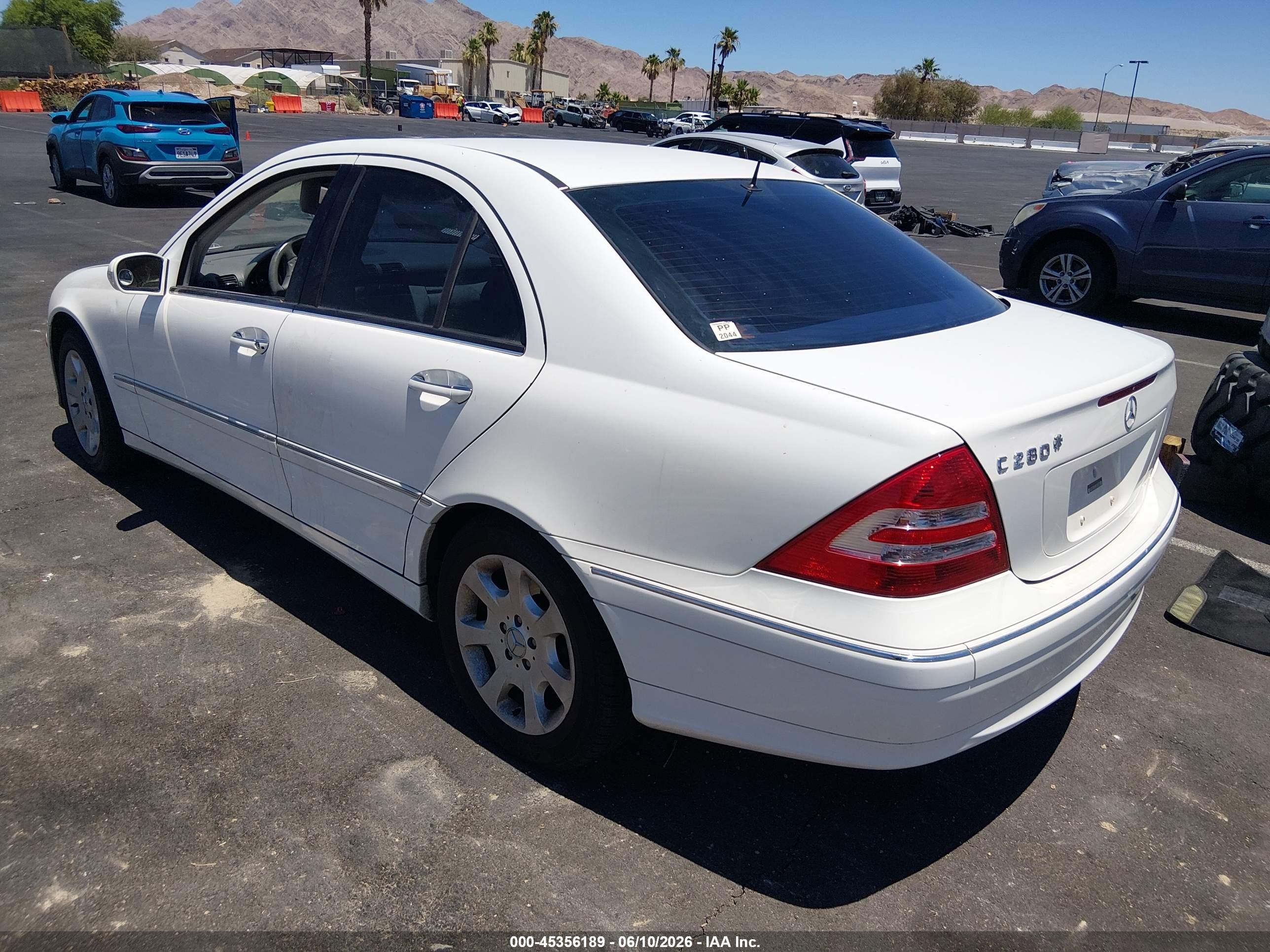 2006 Mercedes-benz C 280 Luxury White vin: WDBRF54H96F751038