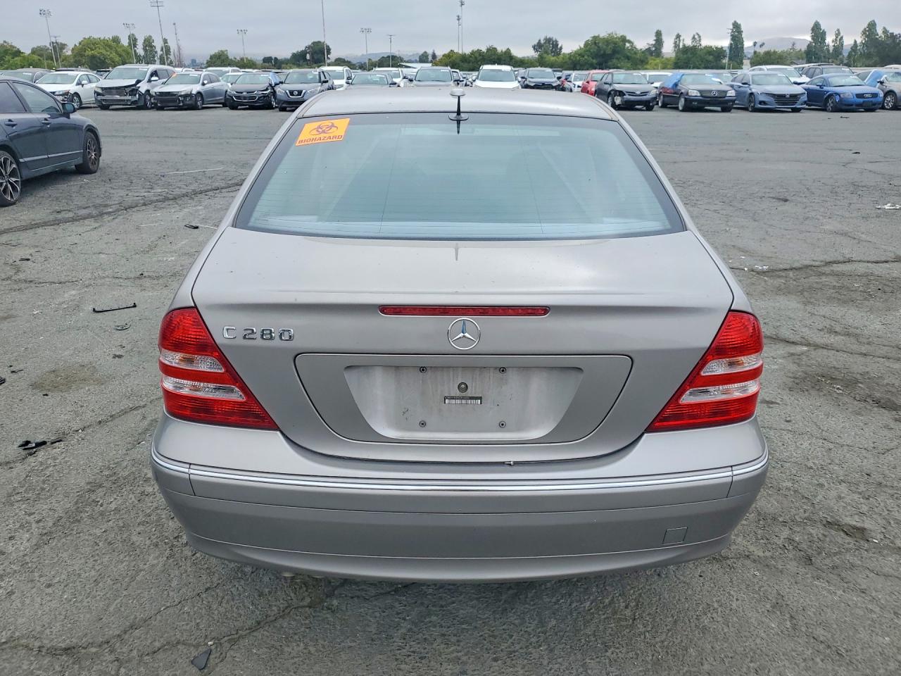 2006 Mercedes-benz C 280 Silver vin: WDBRF54H96F816826