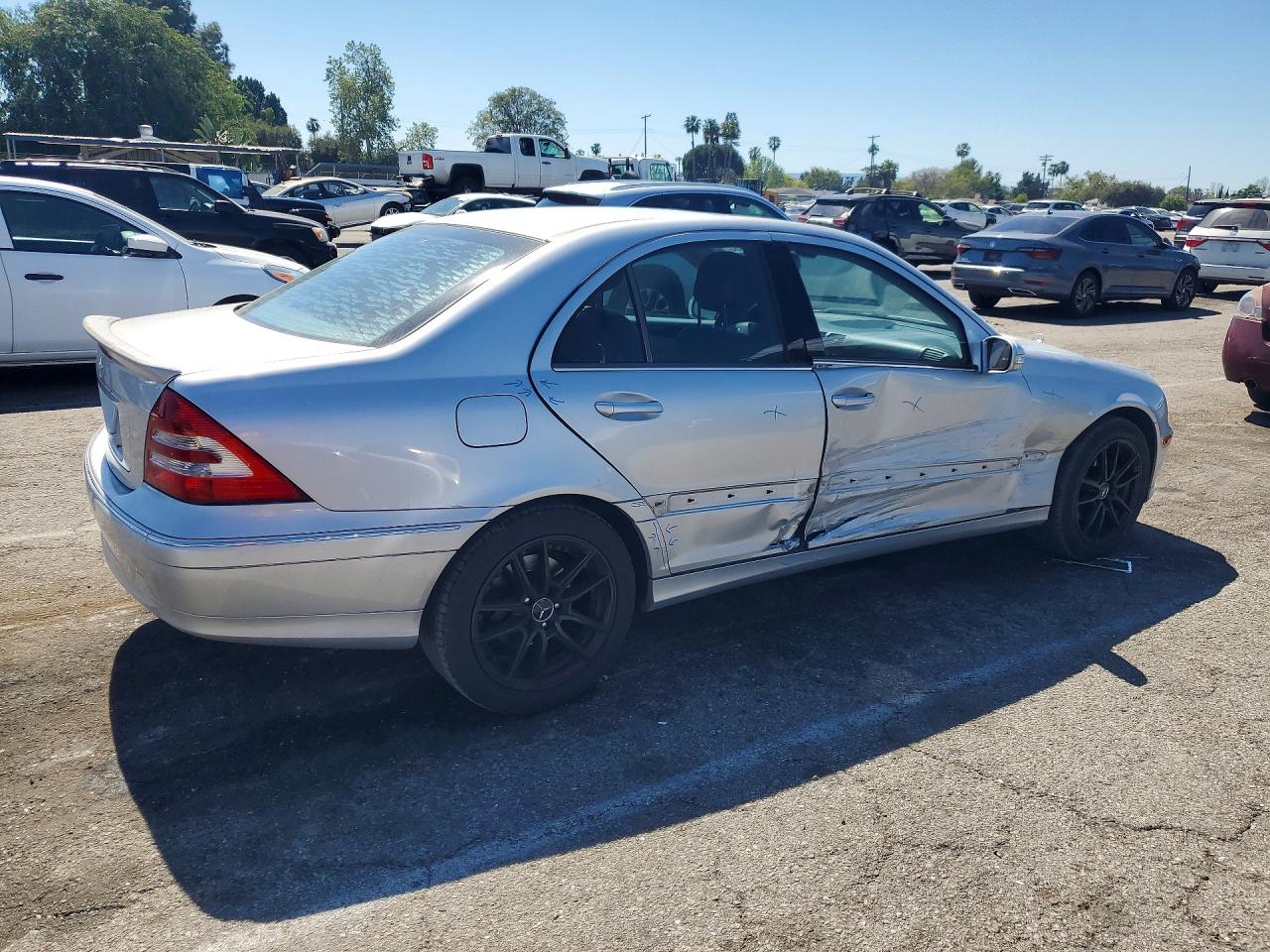 2007 Mercedes-benz C 280 Silver vin: WDBRF54H97F883265