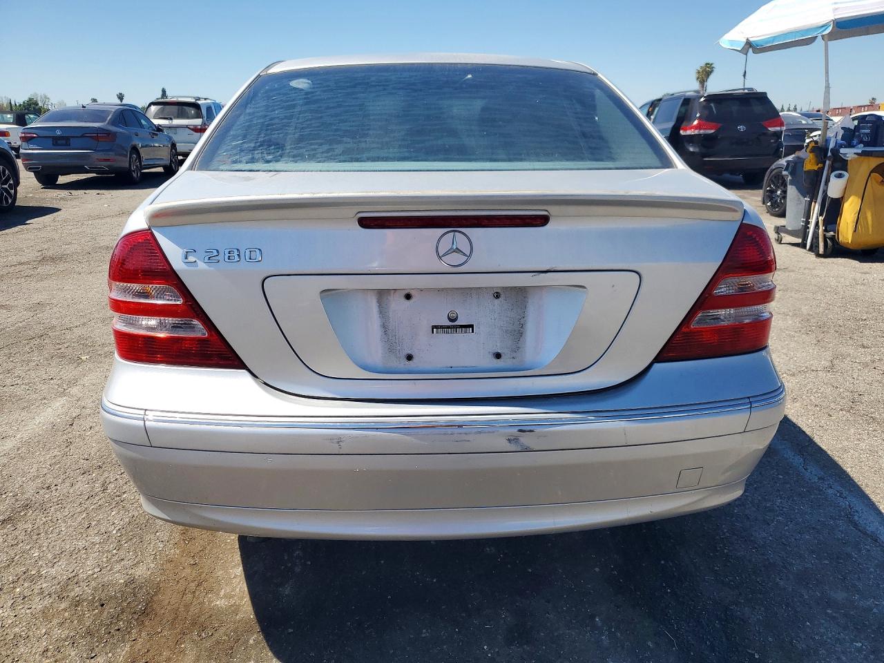 2007 Mercedes-benz C 280 Silver vin: WDBRF54H97F883265