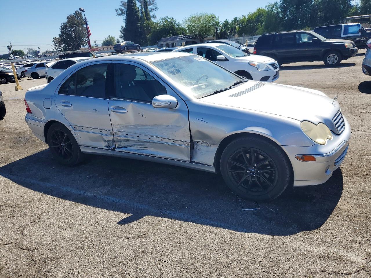 2007 Mercedes-benz C 280 Silver vin: WDBRF54H97F883265