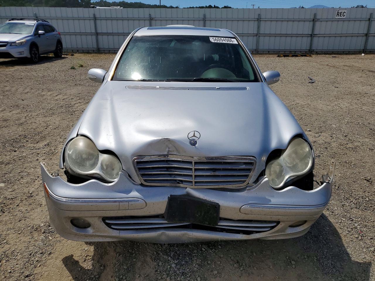 2007 Mercedes-benz C 280 Silver vin: WDBRF54HX7F856172