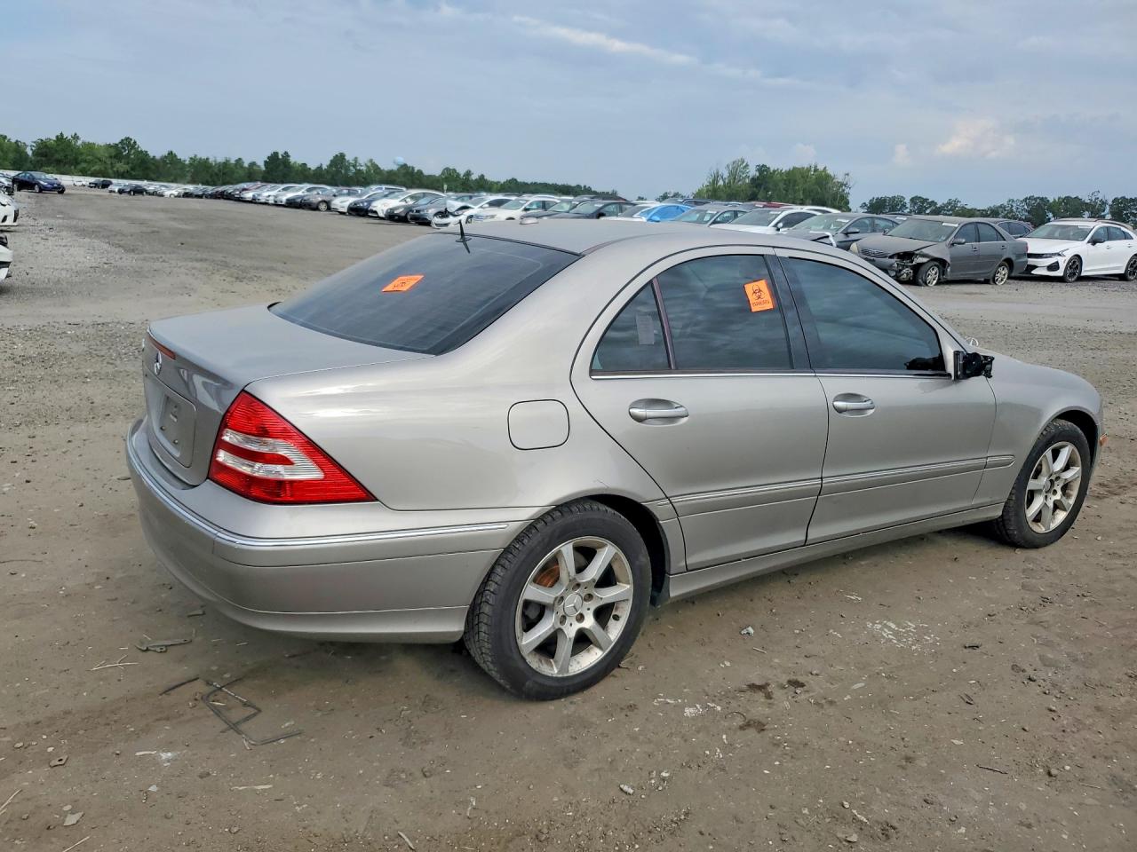 2007 Mercedes-benz C 350 Silver vin: WDBRF56H17F857756