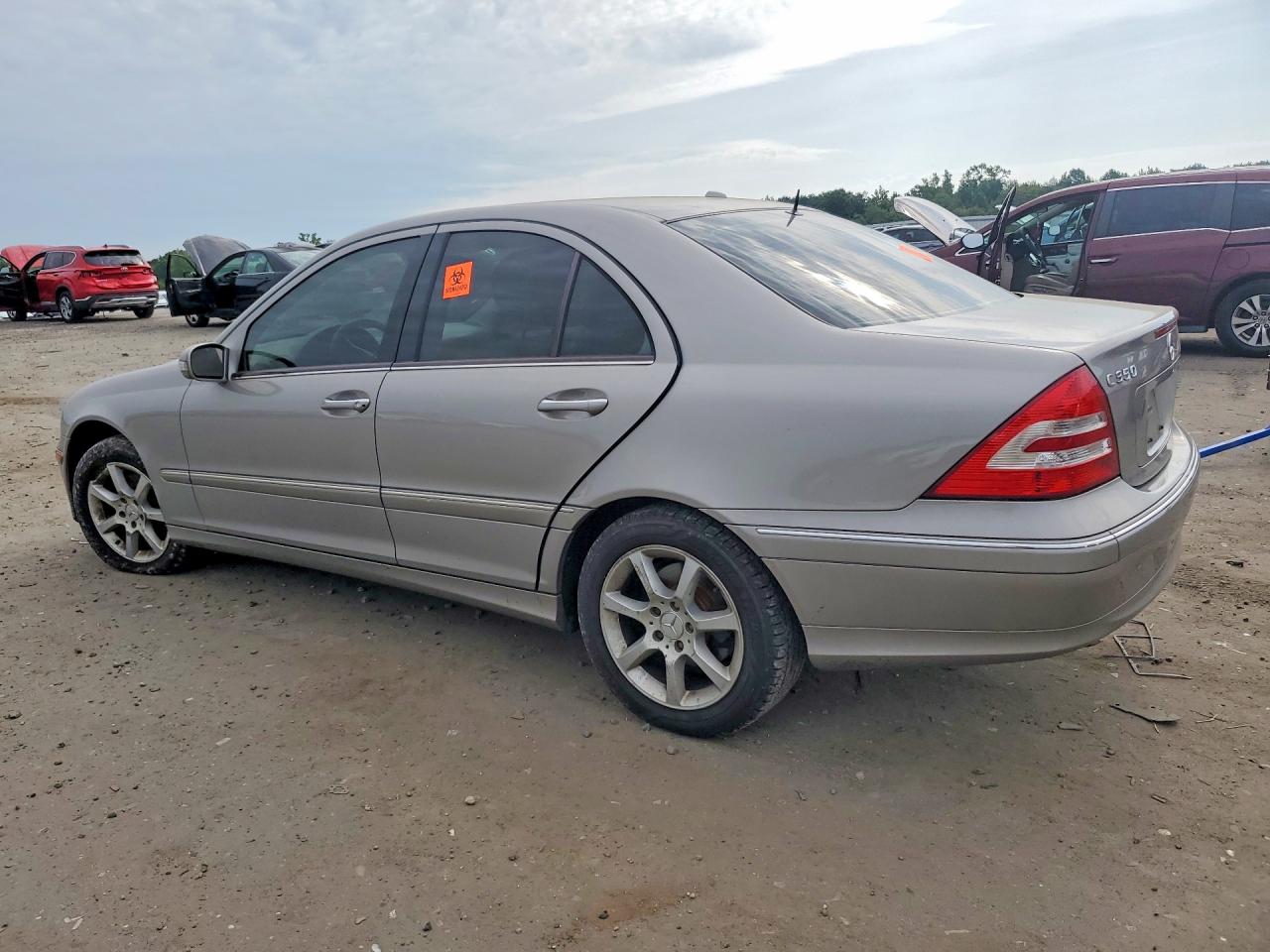 2007 Mercedes-benz C 350 Silver vin: WDBRF56H17F857756