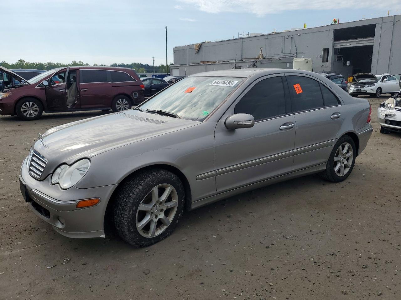 2007 Mercedes-benz C 350 Silver vin: WDBRF56H17F857756