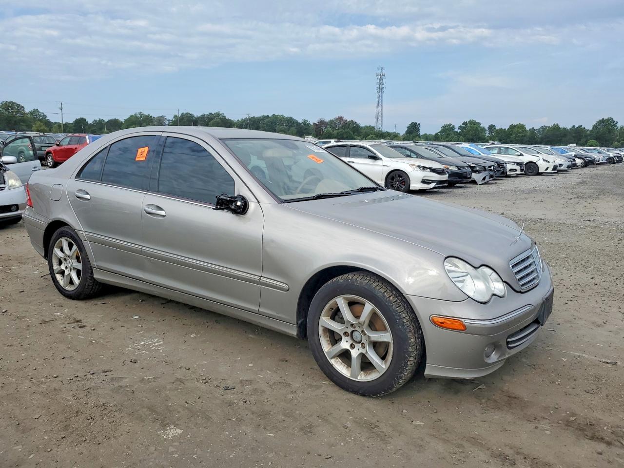 2007 Mercedes-benz C 350 Silver vin: WDBRF56H17F857756