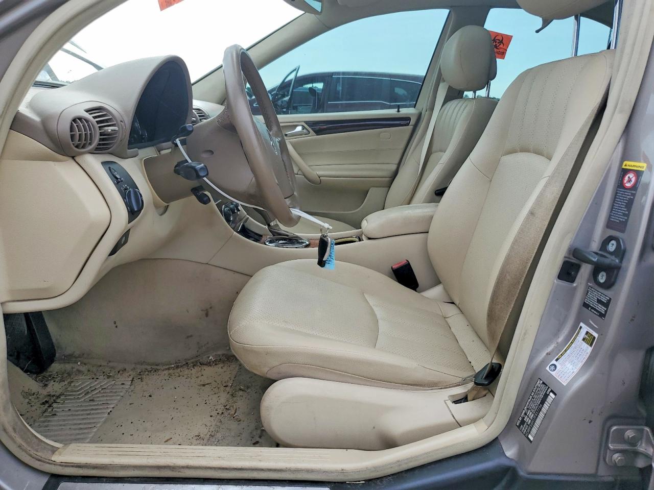 2007 Mercedes-benz C 350 Silver vin: WDBRF56H17F857756