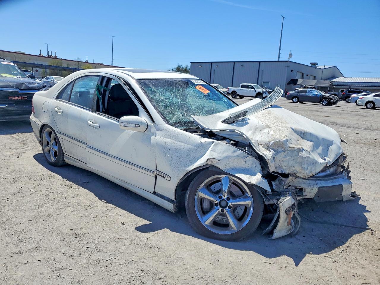 2006 Mercedes-benz C 350 White vin: WDBRF56H26F734840