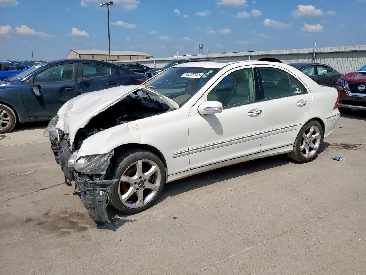 2007 Mercedes-benz C 350 Белый vin: WDBRF56H67F855310
