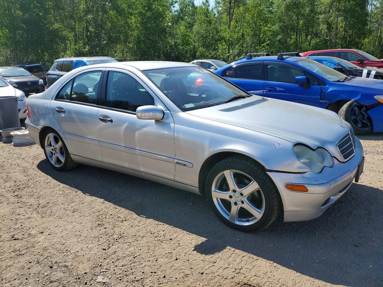 2002 Mercedes-benz C 240 Silver vin: WDBRF61J02F164332