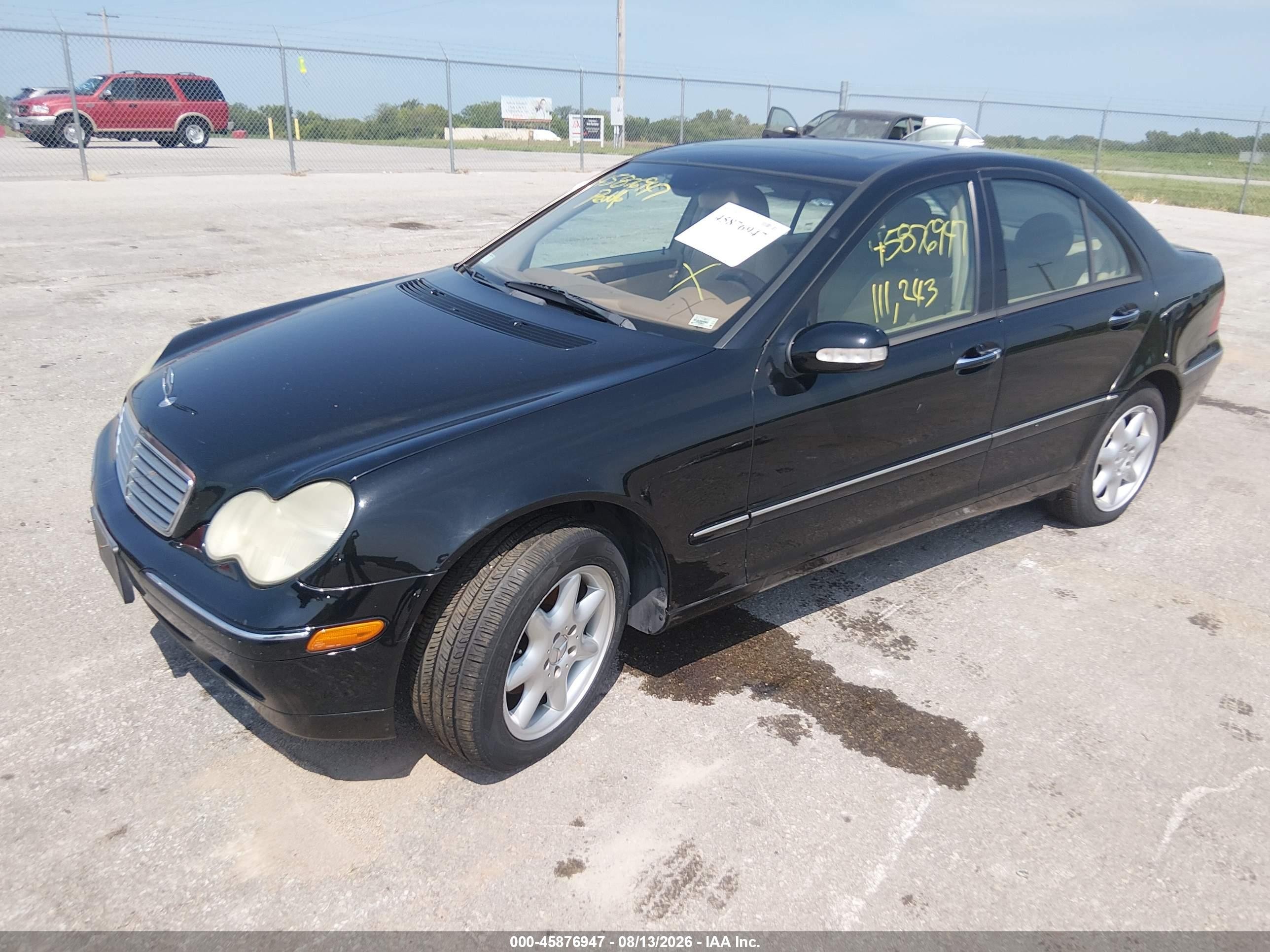 2002 Mercedes-benz C 240 Черный vin: WDBRF61J02F174858