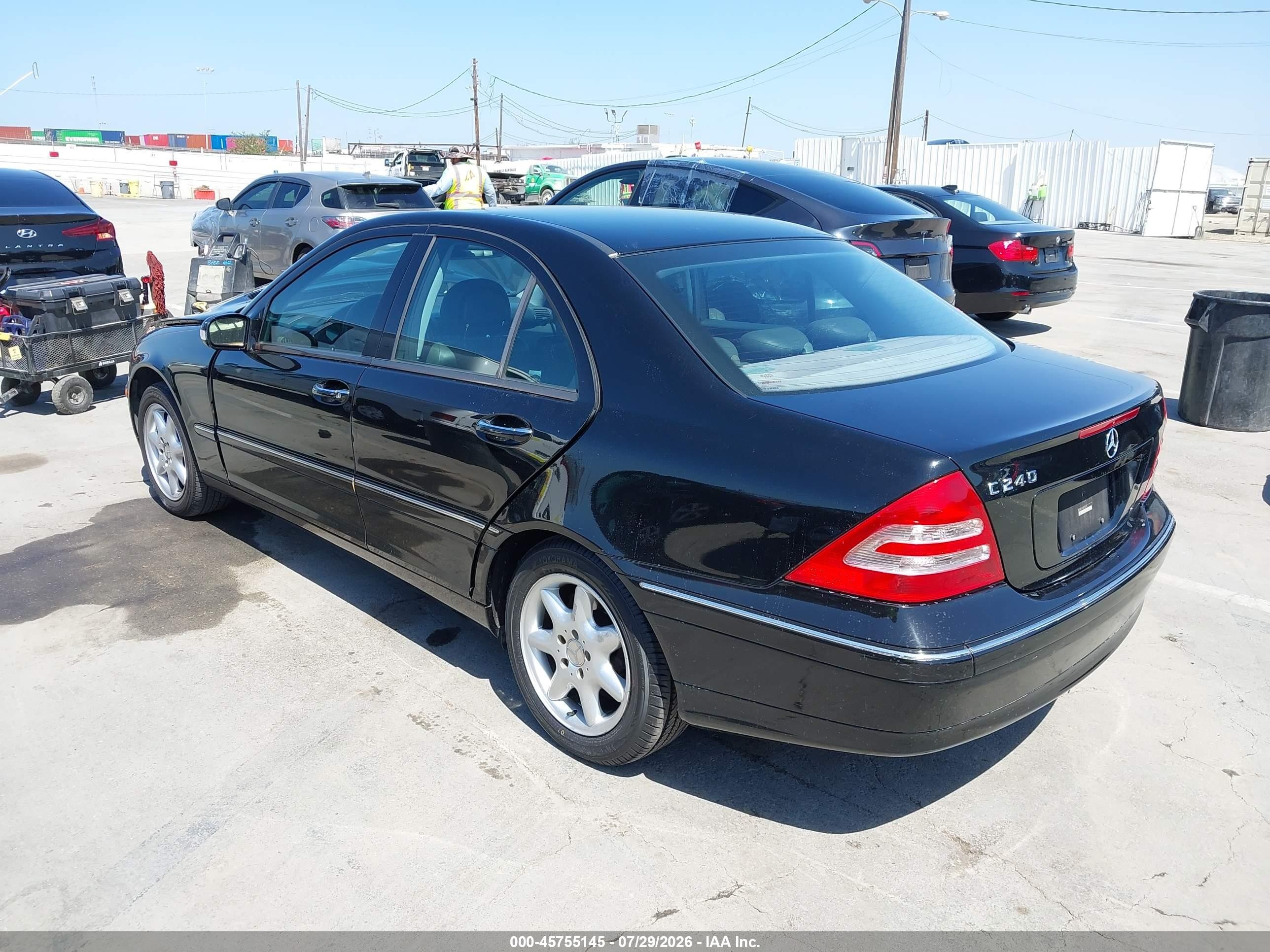 2003 Mercedes-benz C 240   Black vin: WDBRF61J03F376178