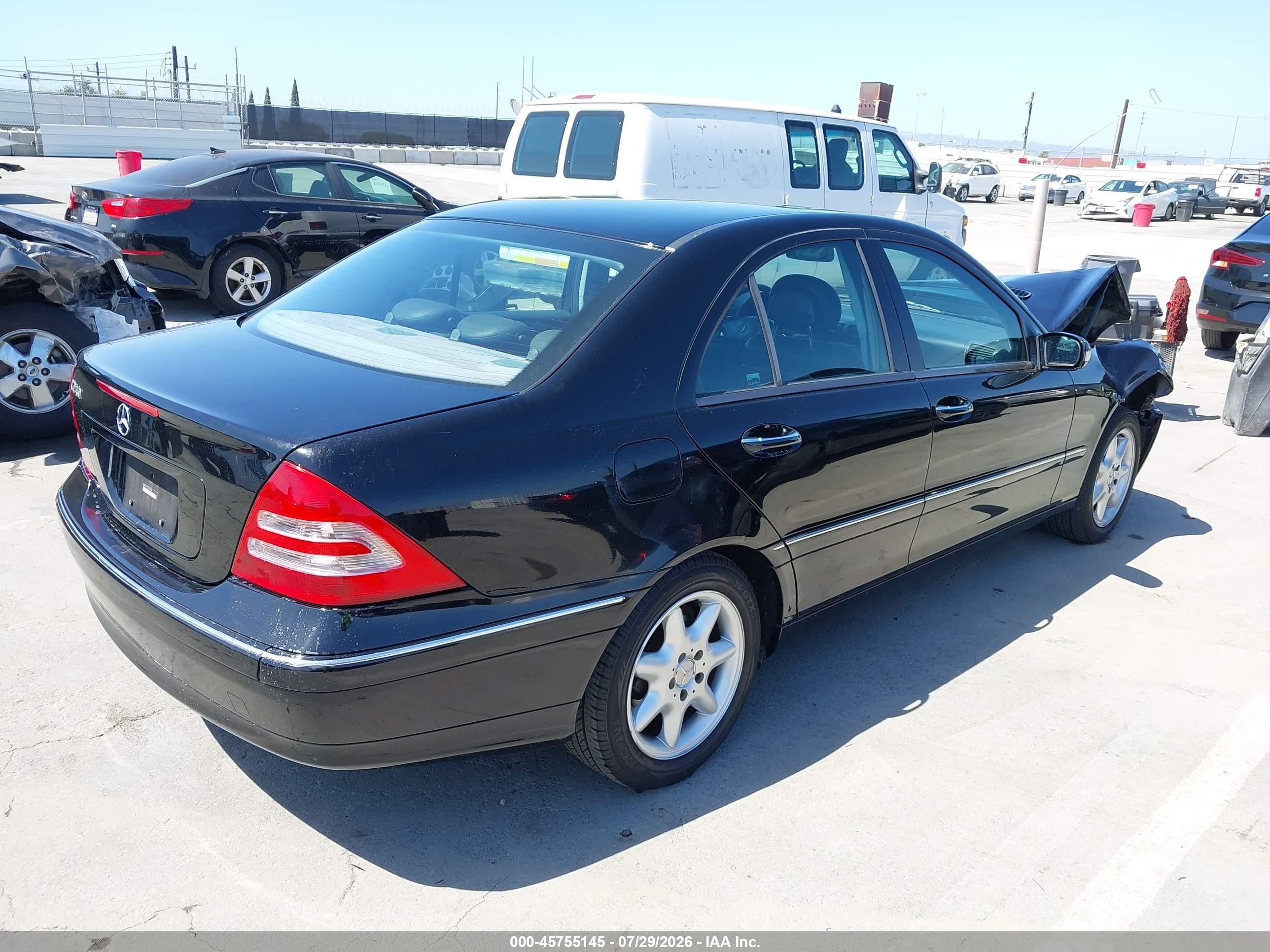 2003 Mercedes-benz C 240   Black vin: WDBRF61J03F376178