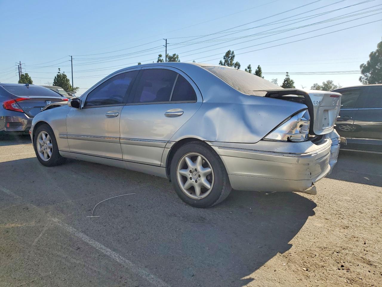 2004 Mercedes-benz C 240 Silver vin: WDBRF61J04A622838