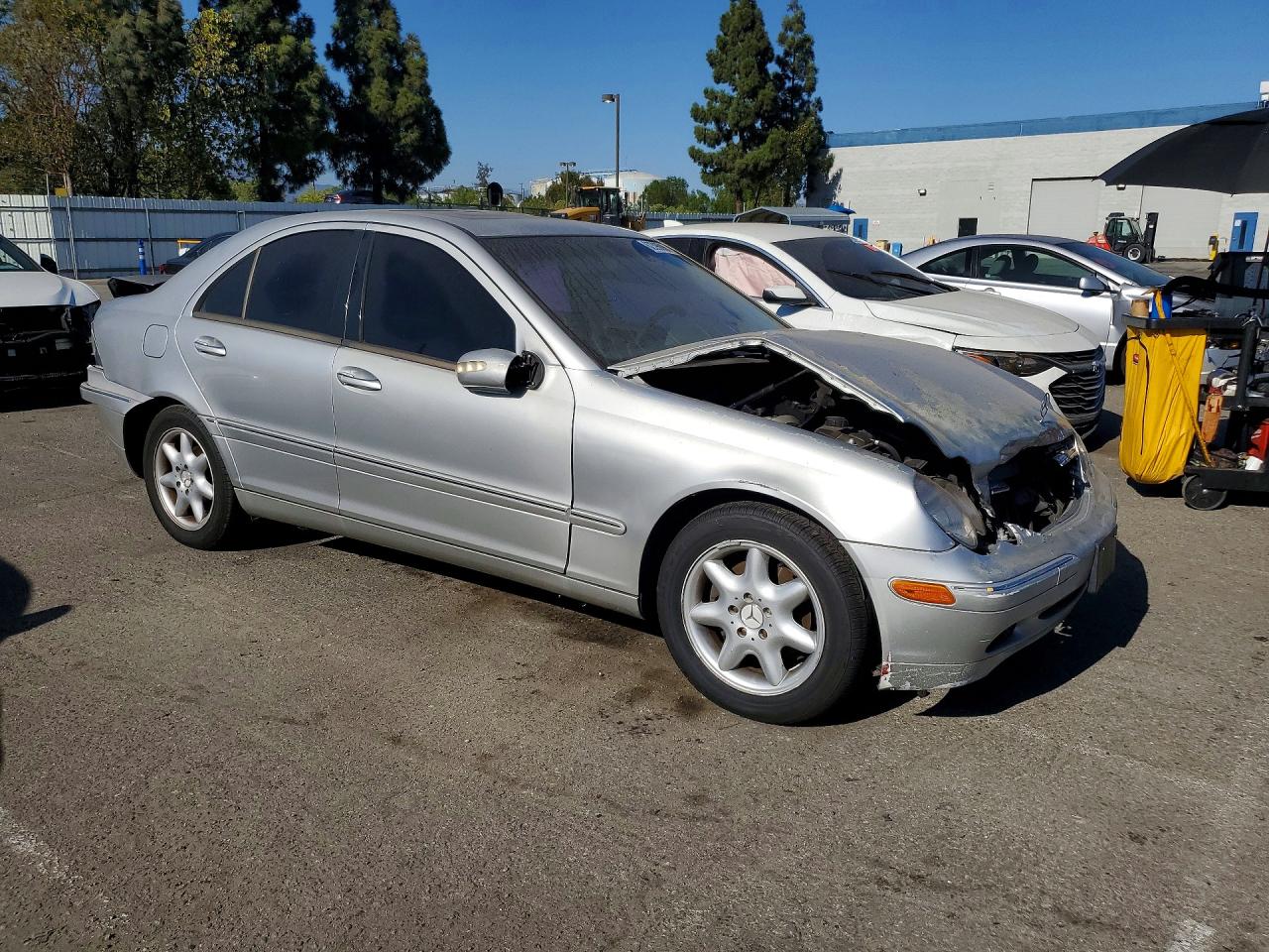 2004 Mercedes-benz C 240 Silver vin: WDBRF61J04A622838