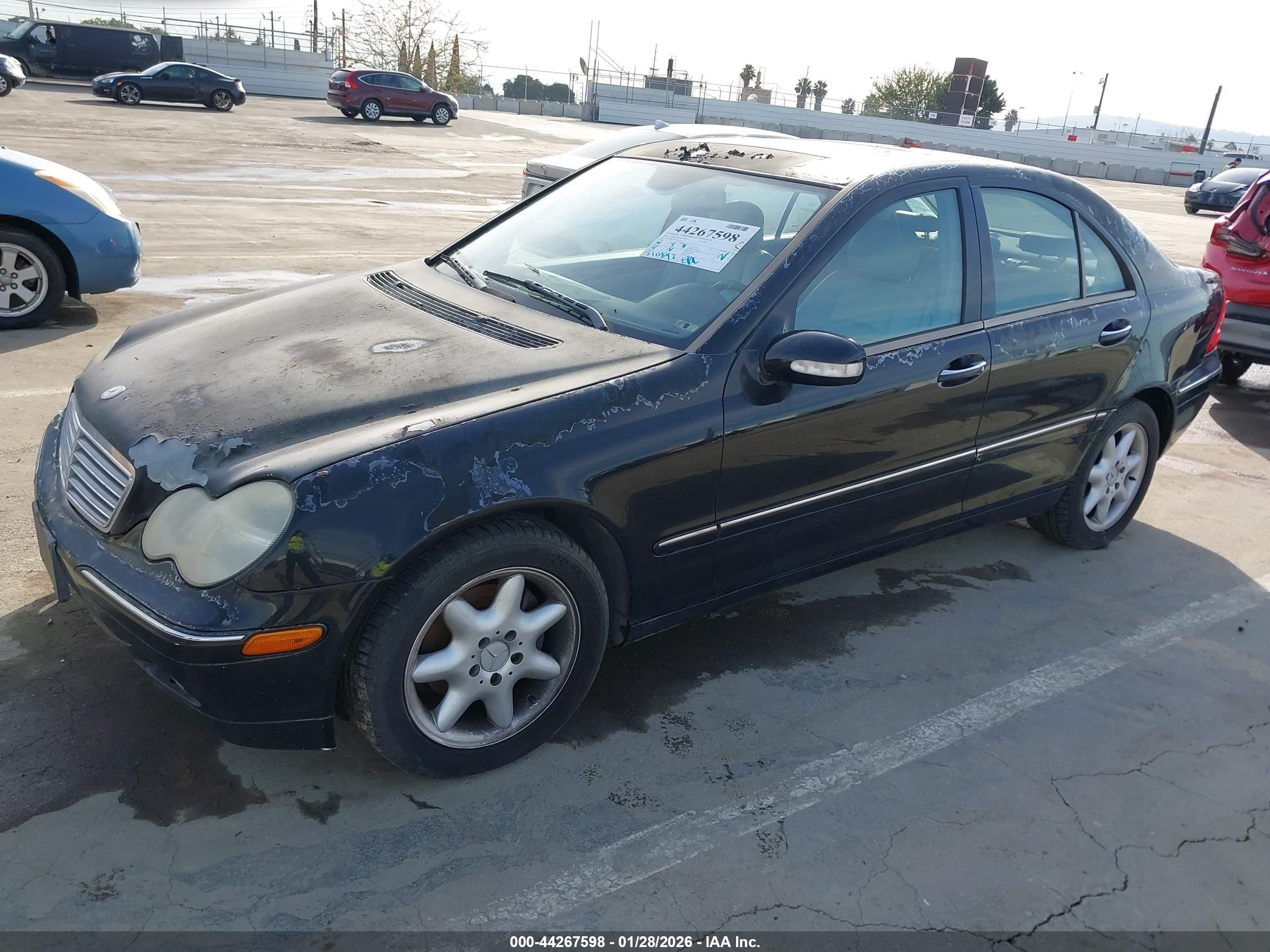 2004 Mercedes-benz C 240   Черный vin: WDBRF61J04E015444