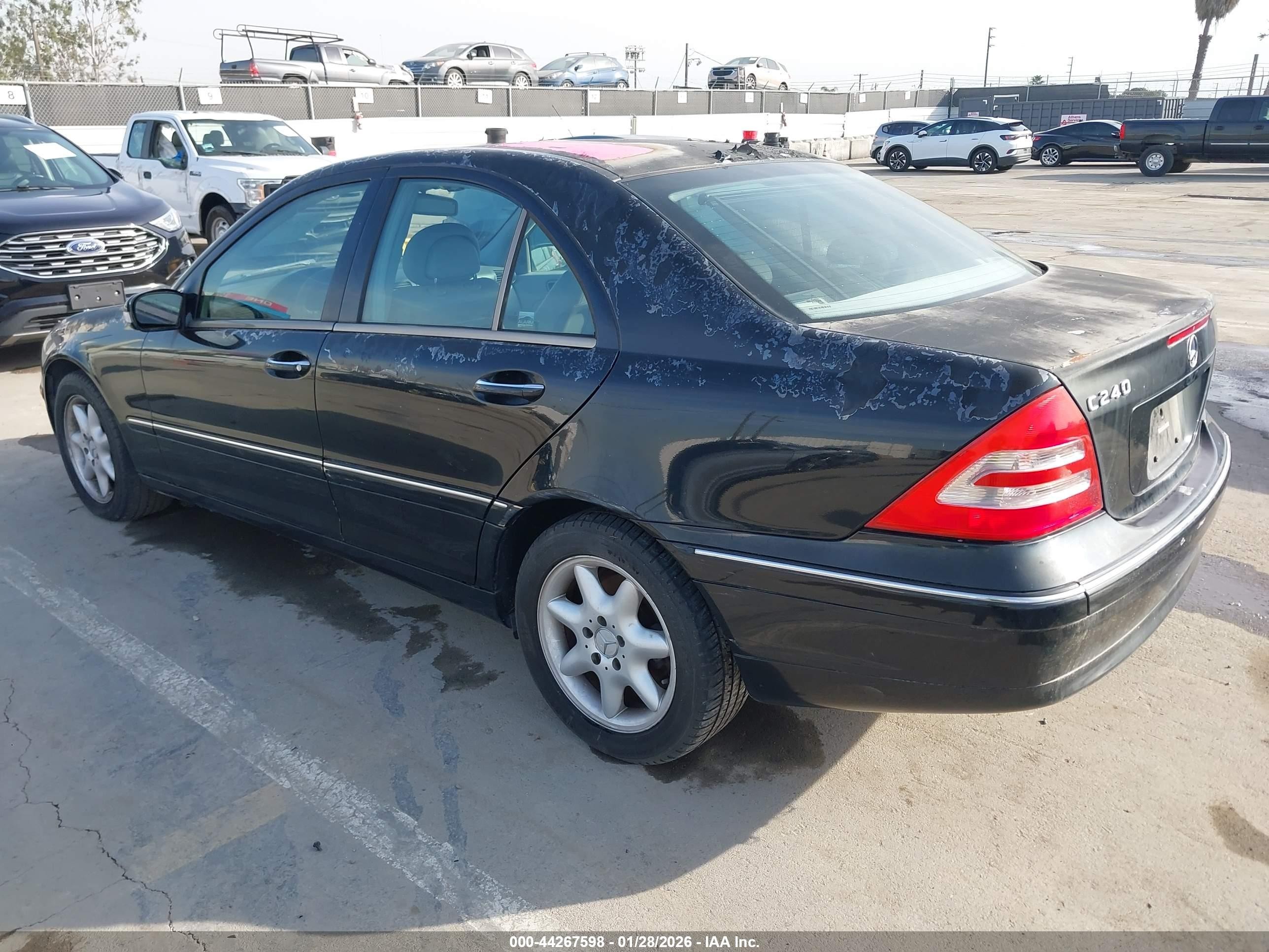 2004 Mercedes-benz C 240   Черный vin: WDBRF61J04E015444