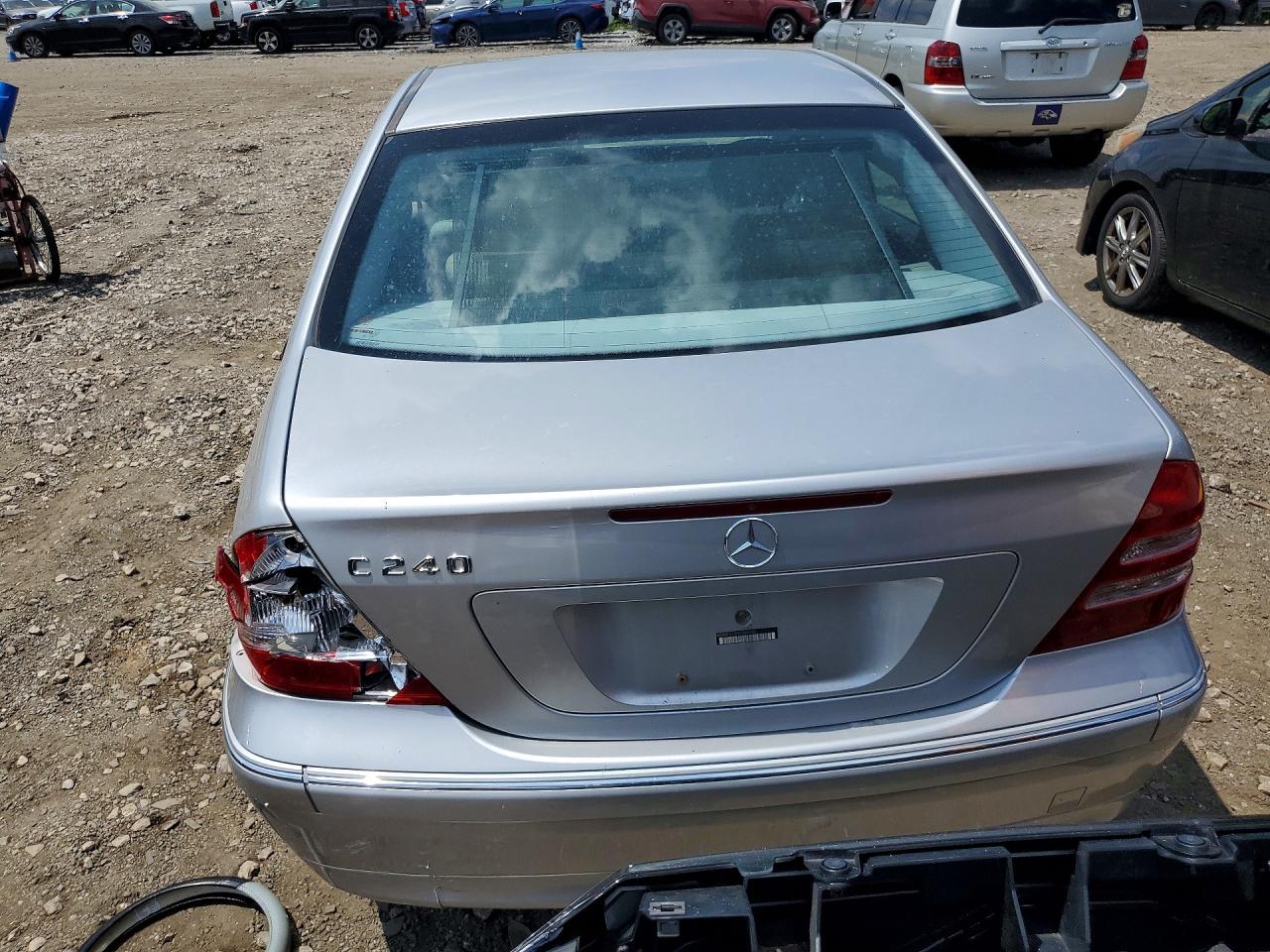 2004 Mercedes-benz C 240 Silver vin: WDBRF61J04F549263