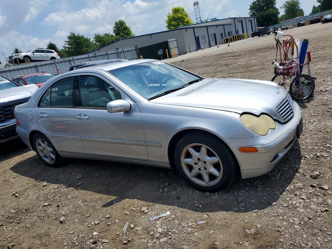 2004 Mercedes-benz C 240 Silver vin: WDBRF61J04F549263