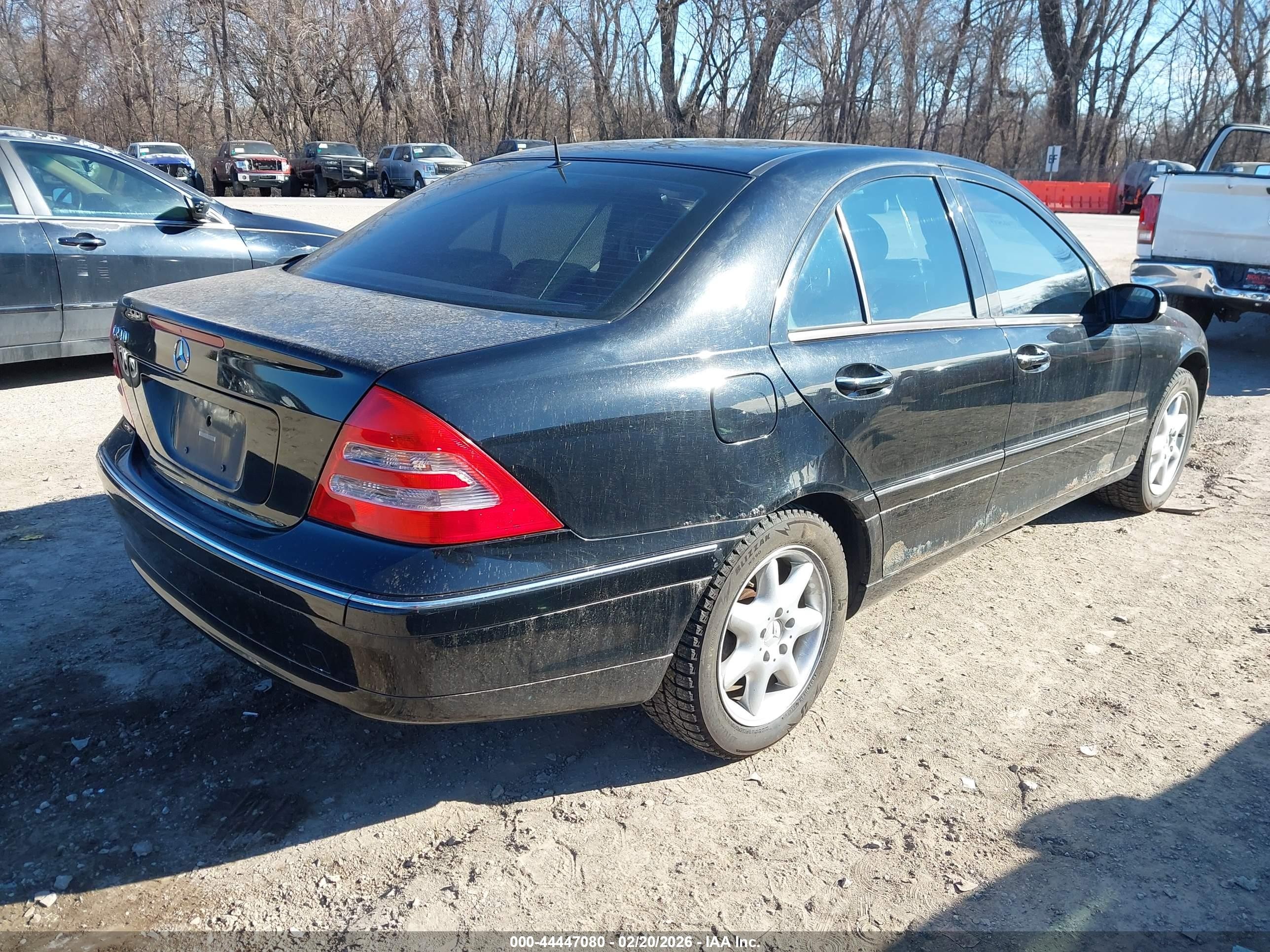 2001 Mercedes-benz C 240   Black vin: WDBRF61J11F033926