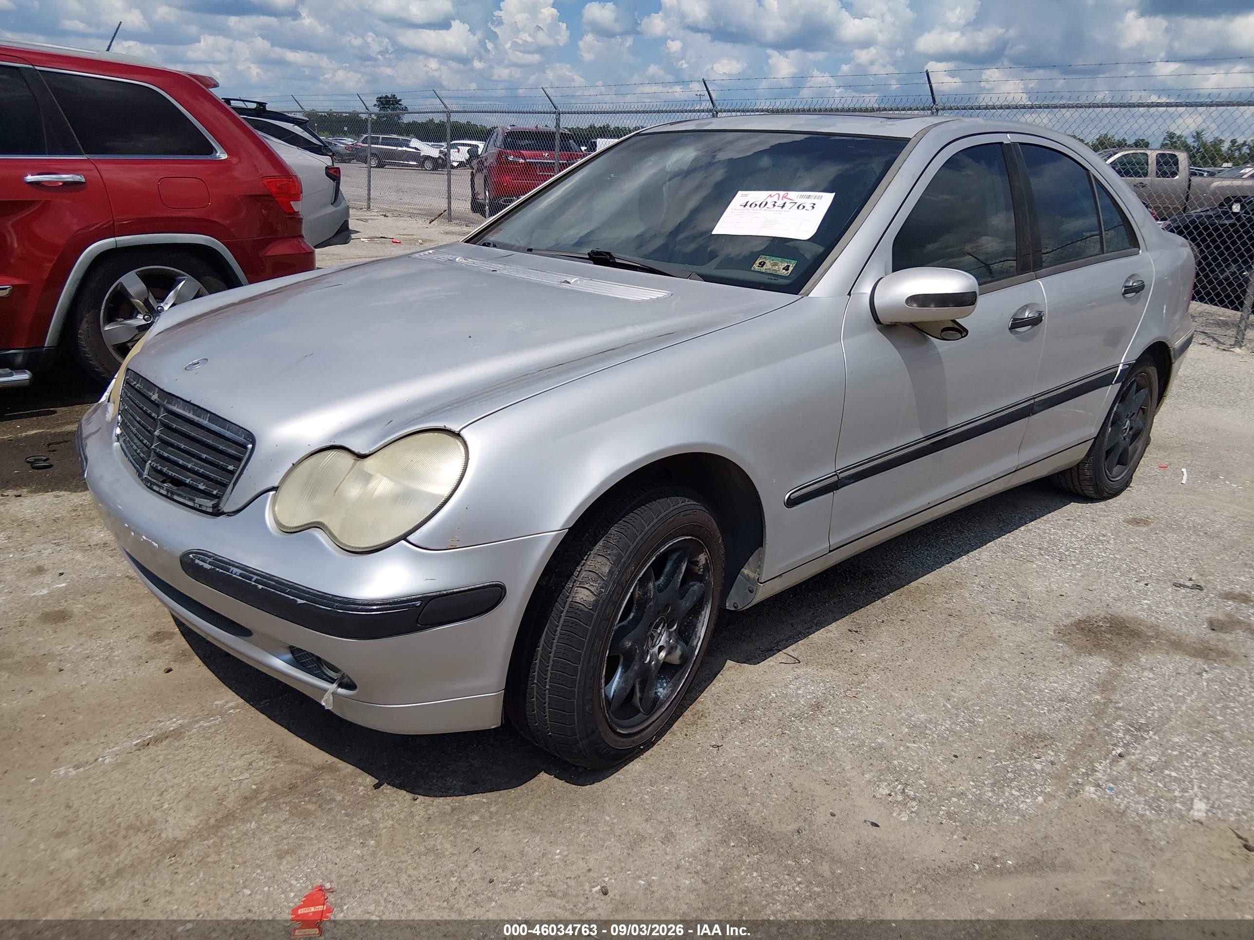 2001 Mercedes-benz C 240   Silver vin: WDBRF61J11F111587