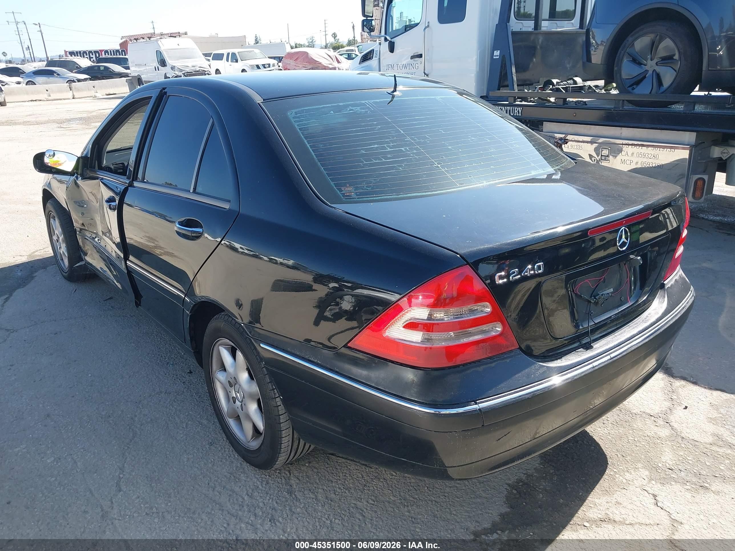 2002 Mercedes-benz C 240 Черный vin: WDBRF61J12F175985