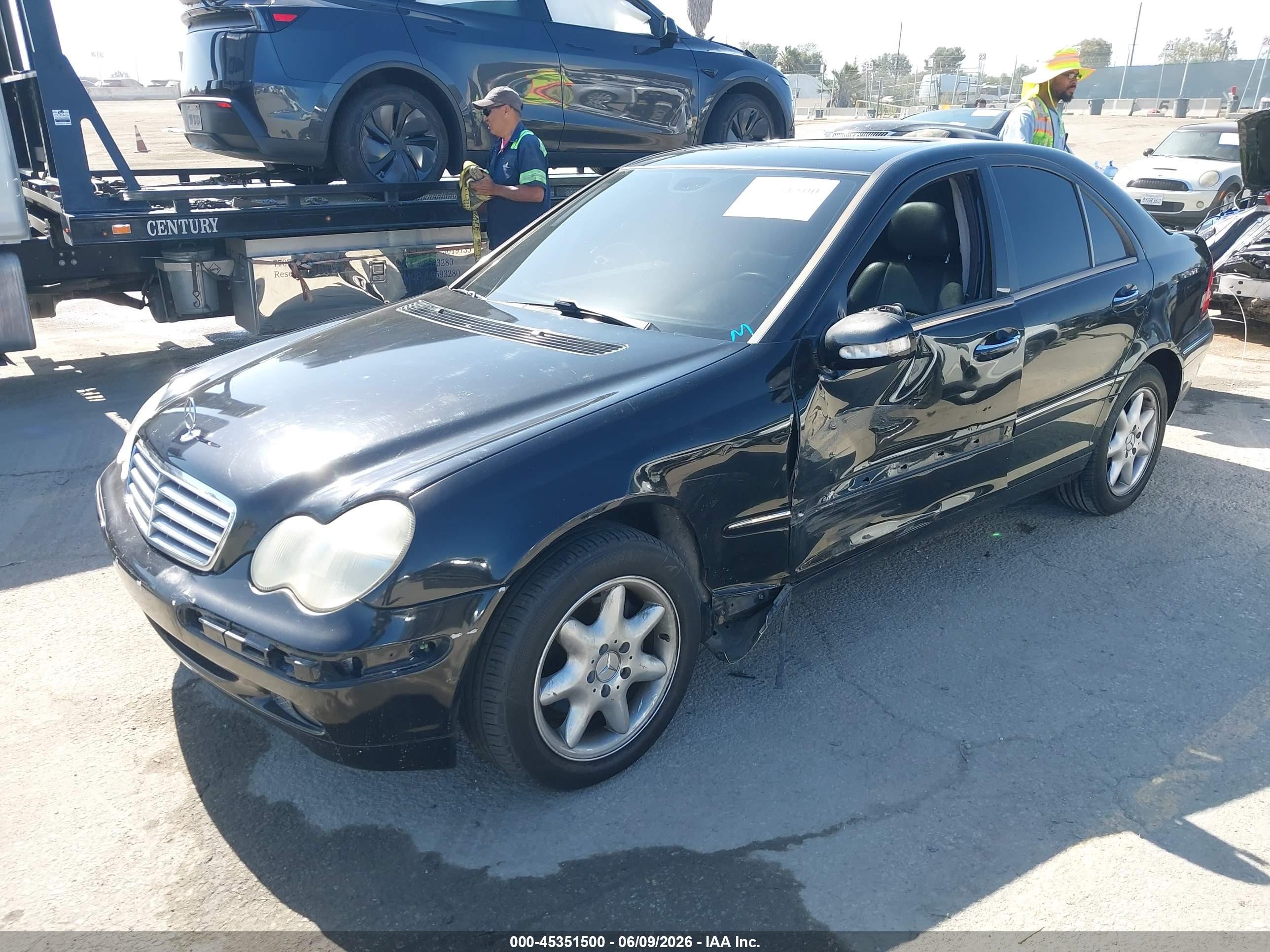 2002 Mercedes-benz C 240 Черный vin: WDBRF61J12F175985