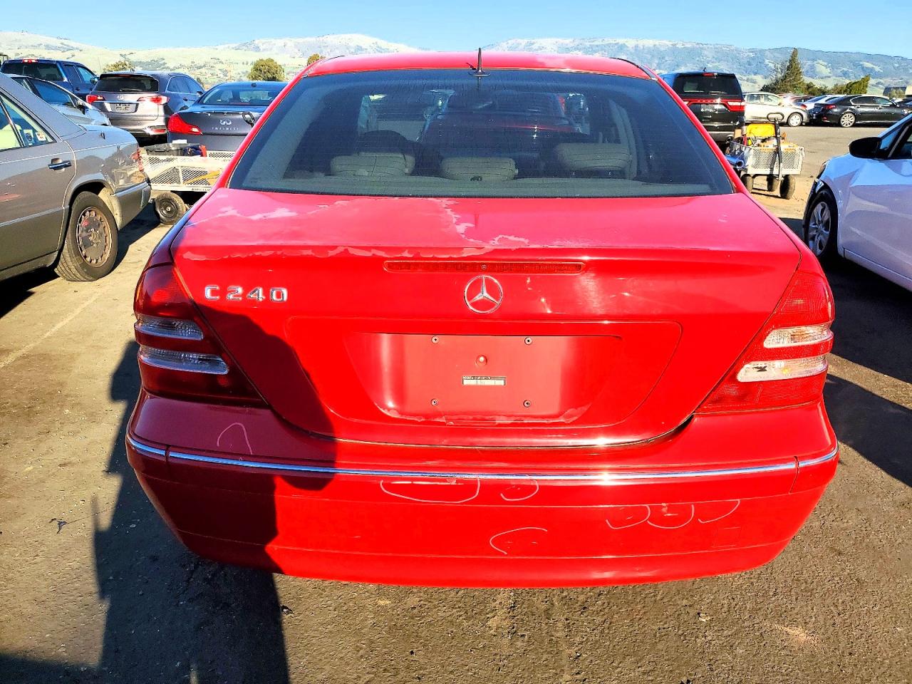 2002 Mercedes-benz C 240 Red vin: WDBRF61J12F187179
