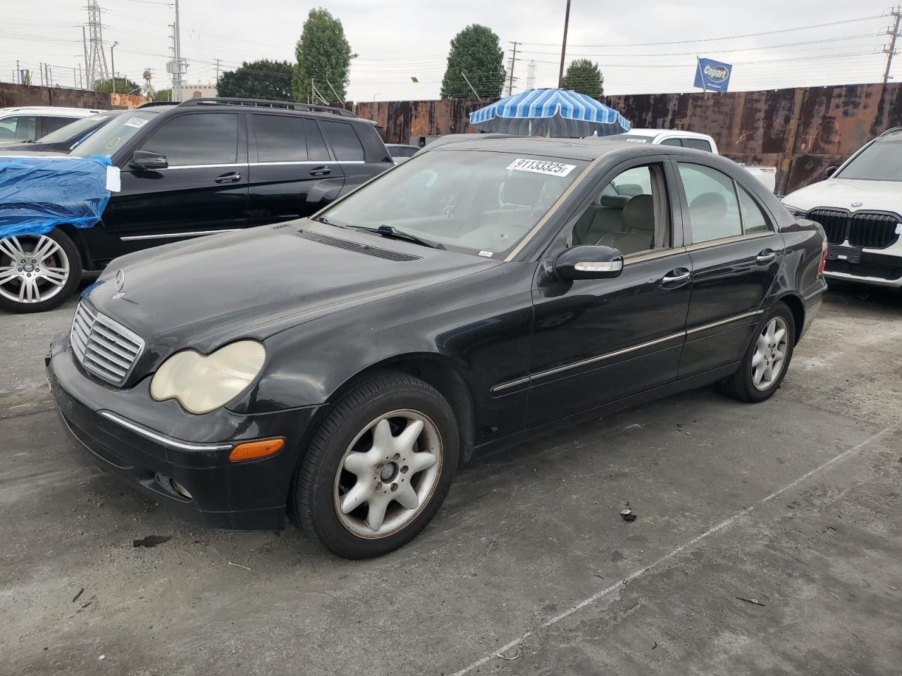 2002 Mercedes-benz C 240 Black vin: WDBRF61J12F291655