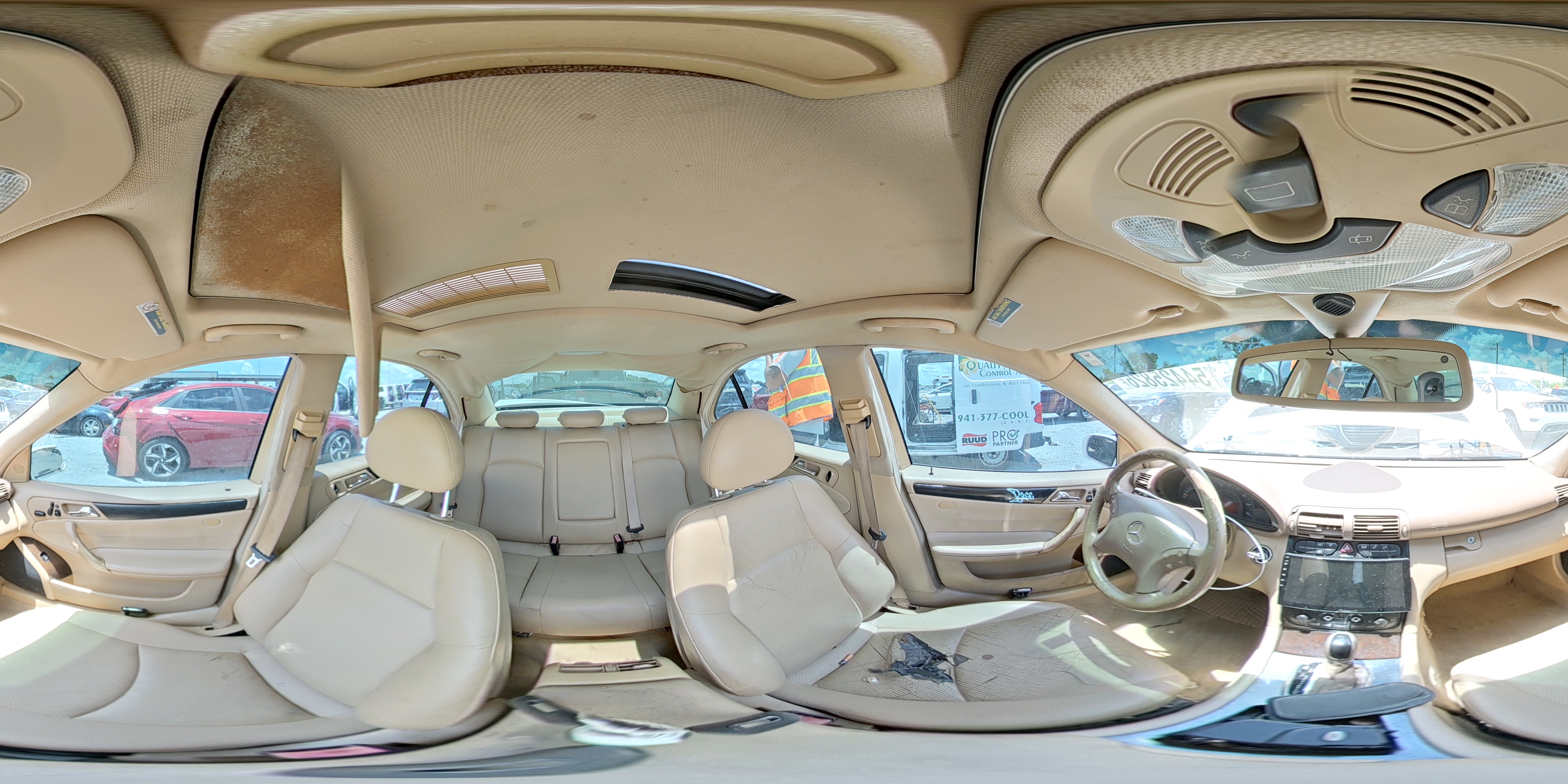 2004 Mercedes-benz C 240 Cream vin: WDBRF61J14F459572