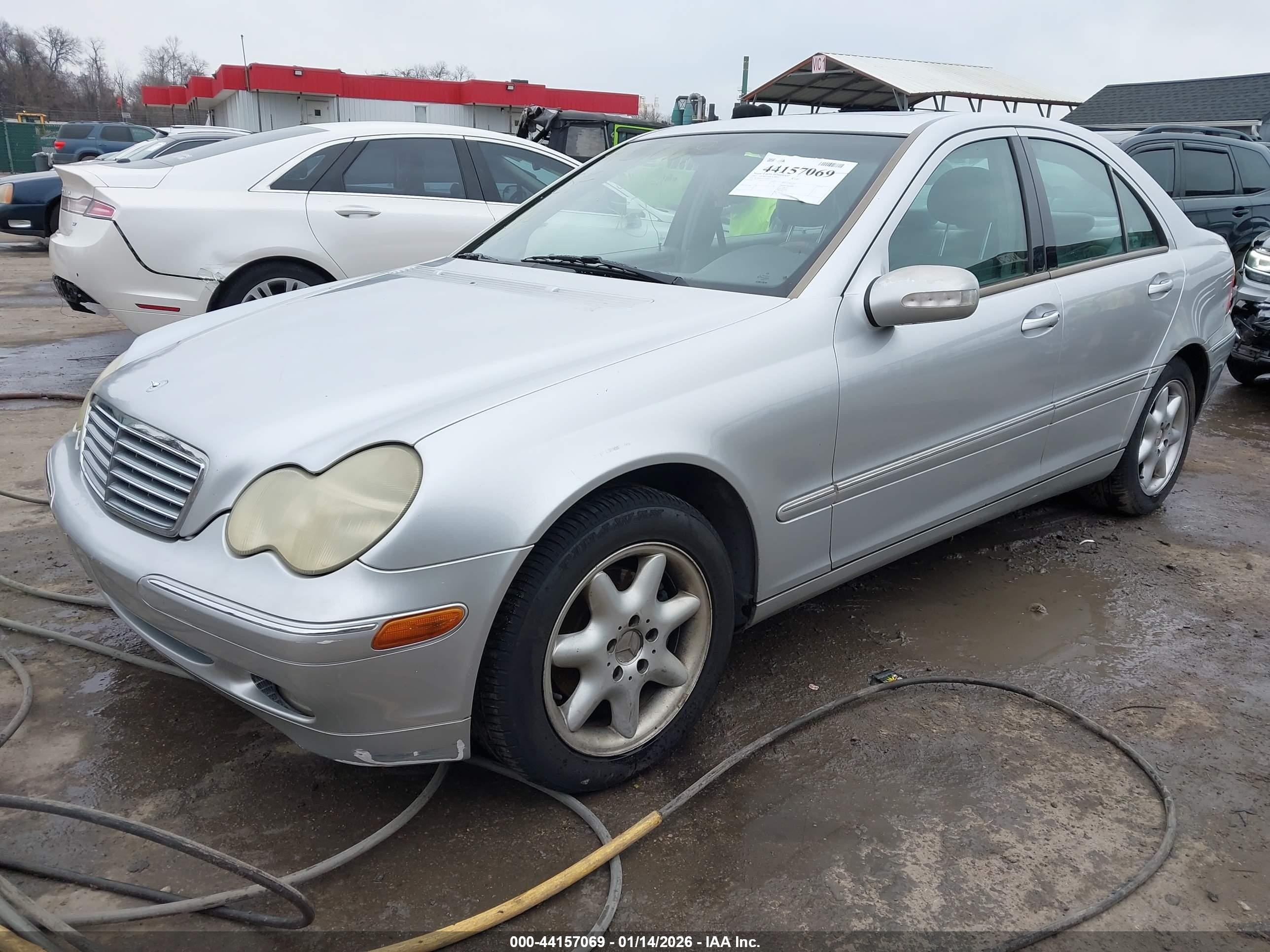 2001 Mercedes-benz C 240   Silver vin: WDBRF61J21F090331