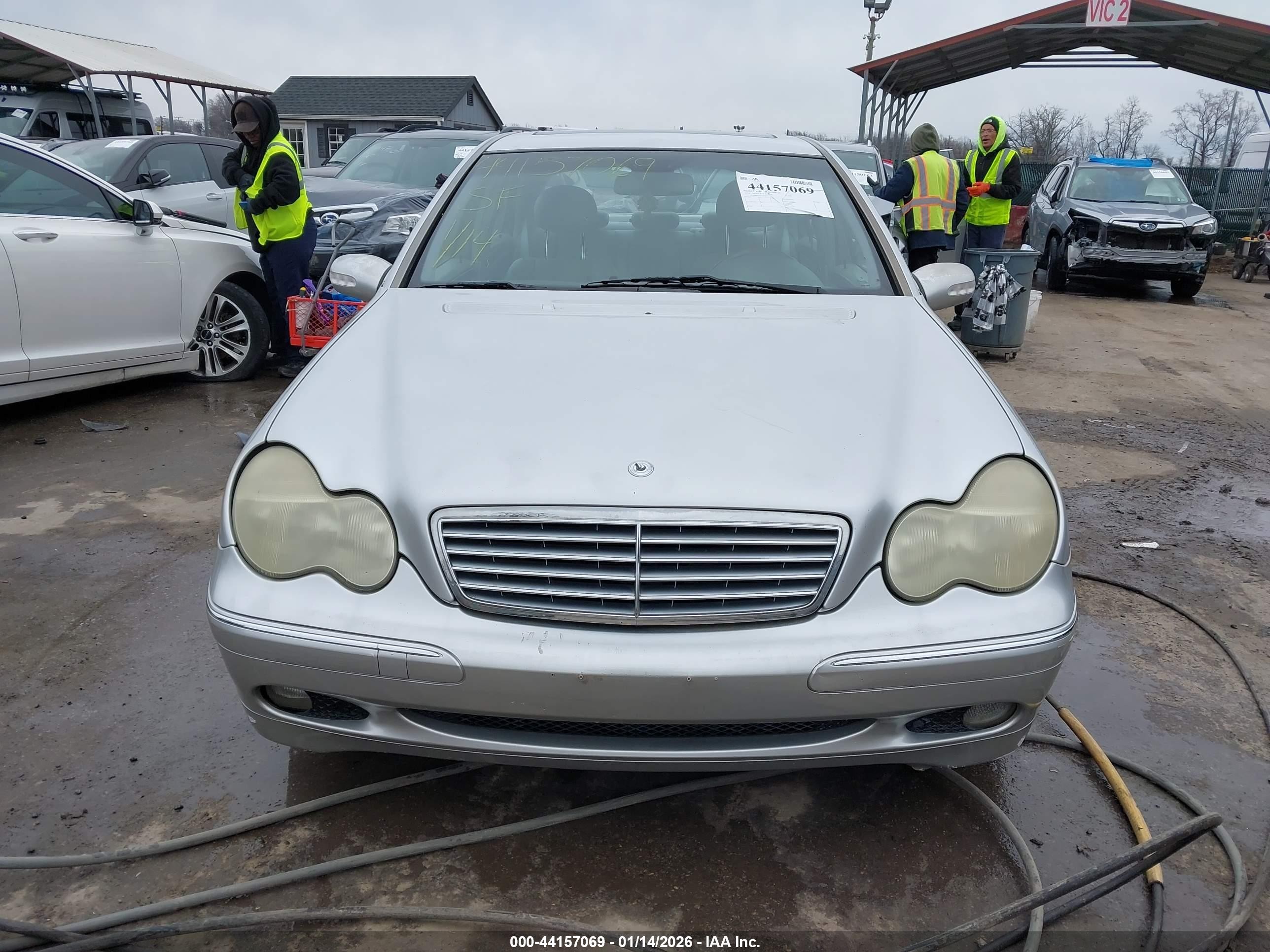 2001 Mercedes-benz C 240   Silver vin: WDBRF61J21F090331