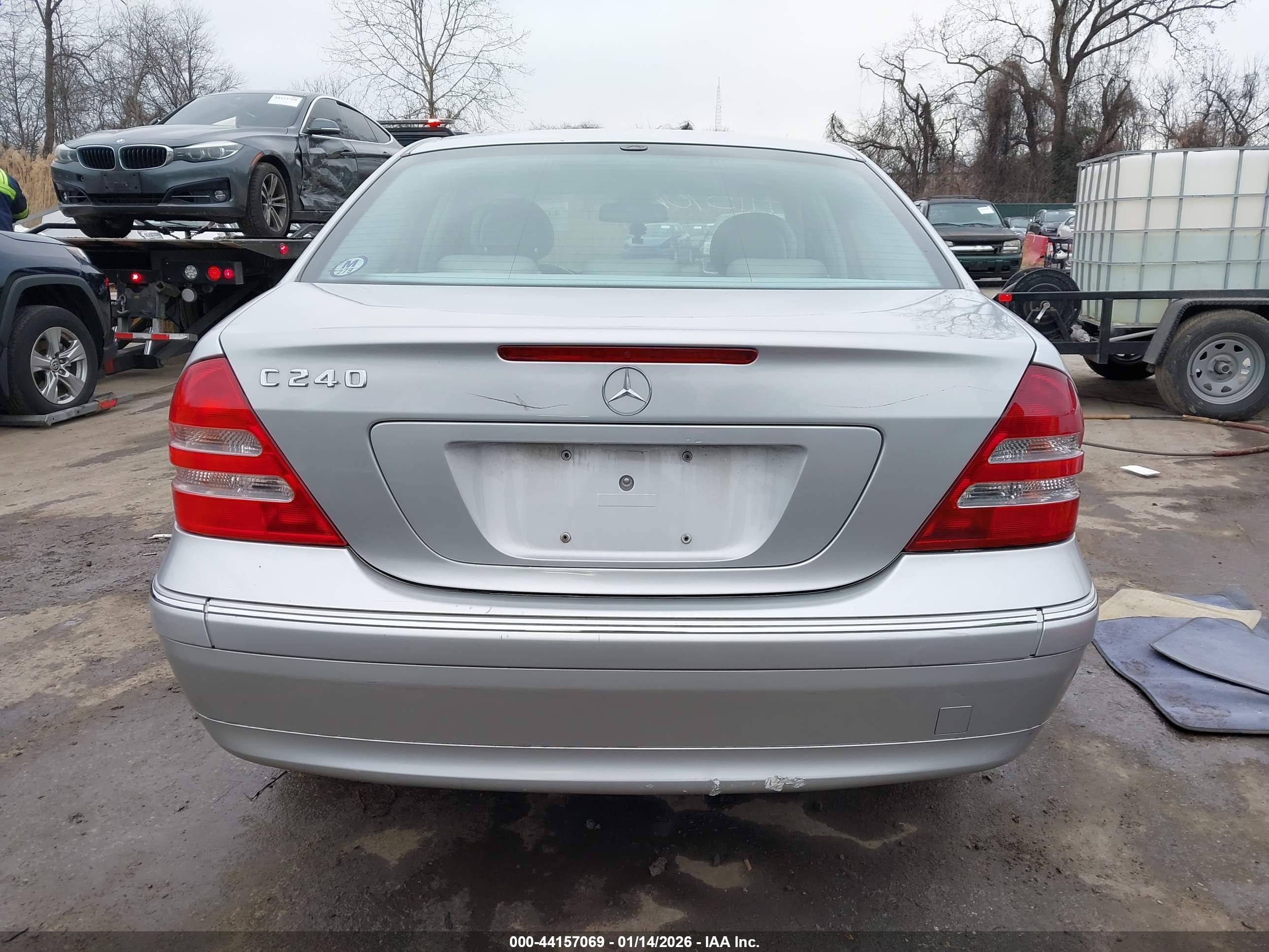 2001 Mercedes-benz C 240   Silver vin: WDBRF61J21F090331