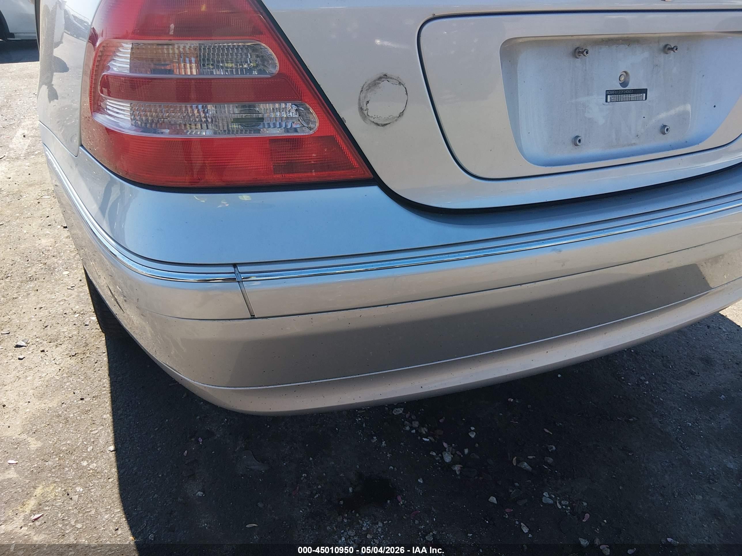 2002 Mercedes-benz C 240   Серебряный vin: WDBRF61J22F240651