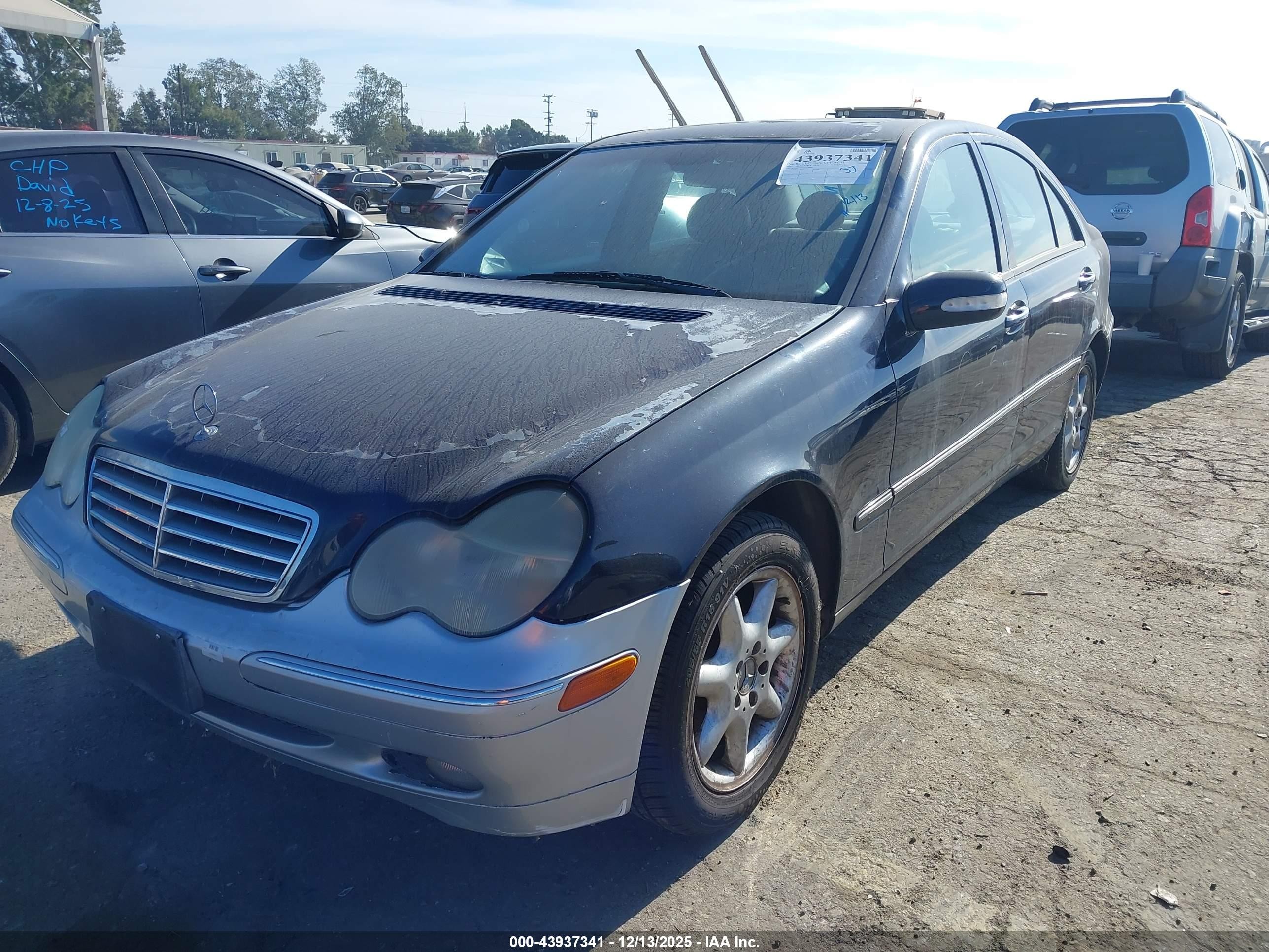 2002 Mercedes-benz C 240   Navy vin: WDBRF61J22F258549