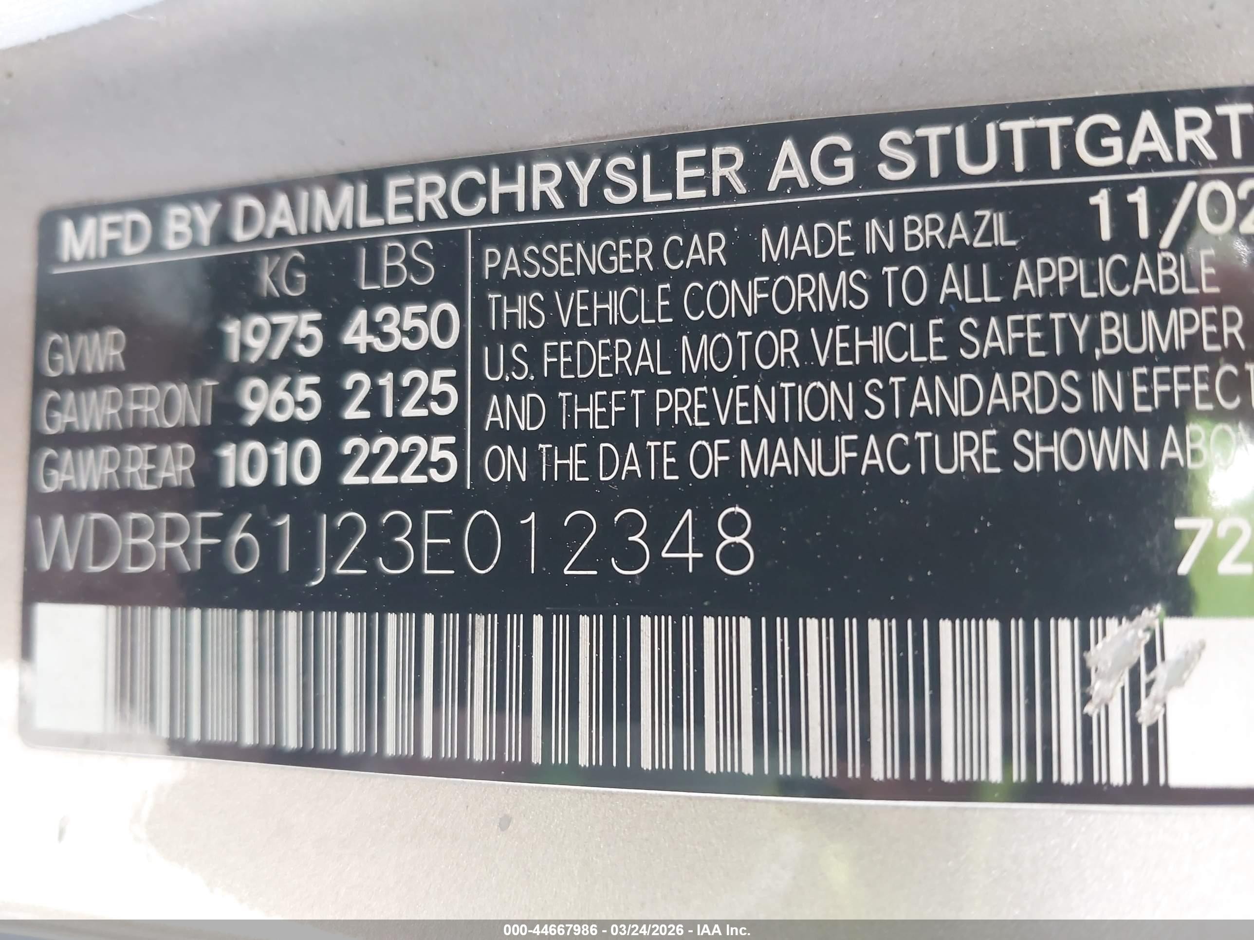 2003 Mercedes-benz C 240   Серебряный vin: WDBRF61J23E012348