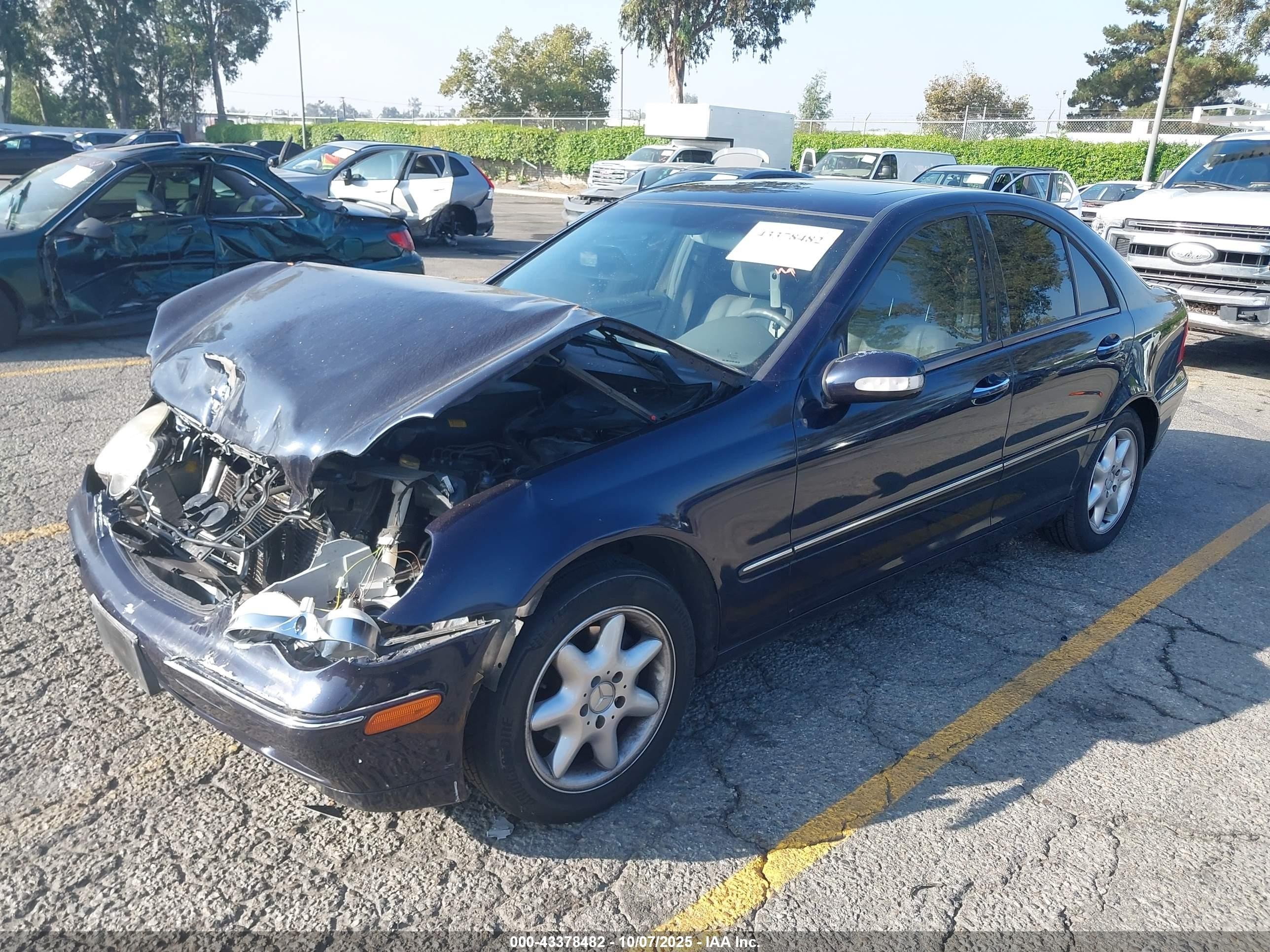 2003 Mercedes-benz C 240   Blue vin: WDBRF61J23F337544