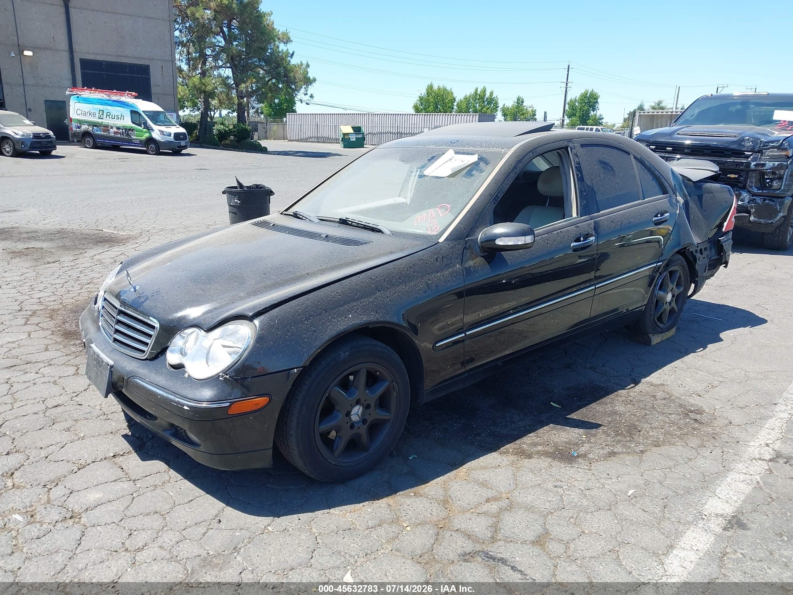 2004 Mercedes-benz C 240 Black vin: WDBRF61J24F547627