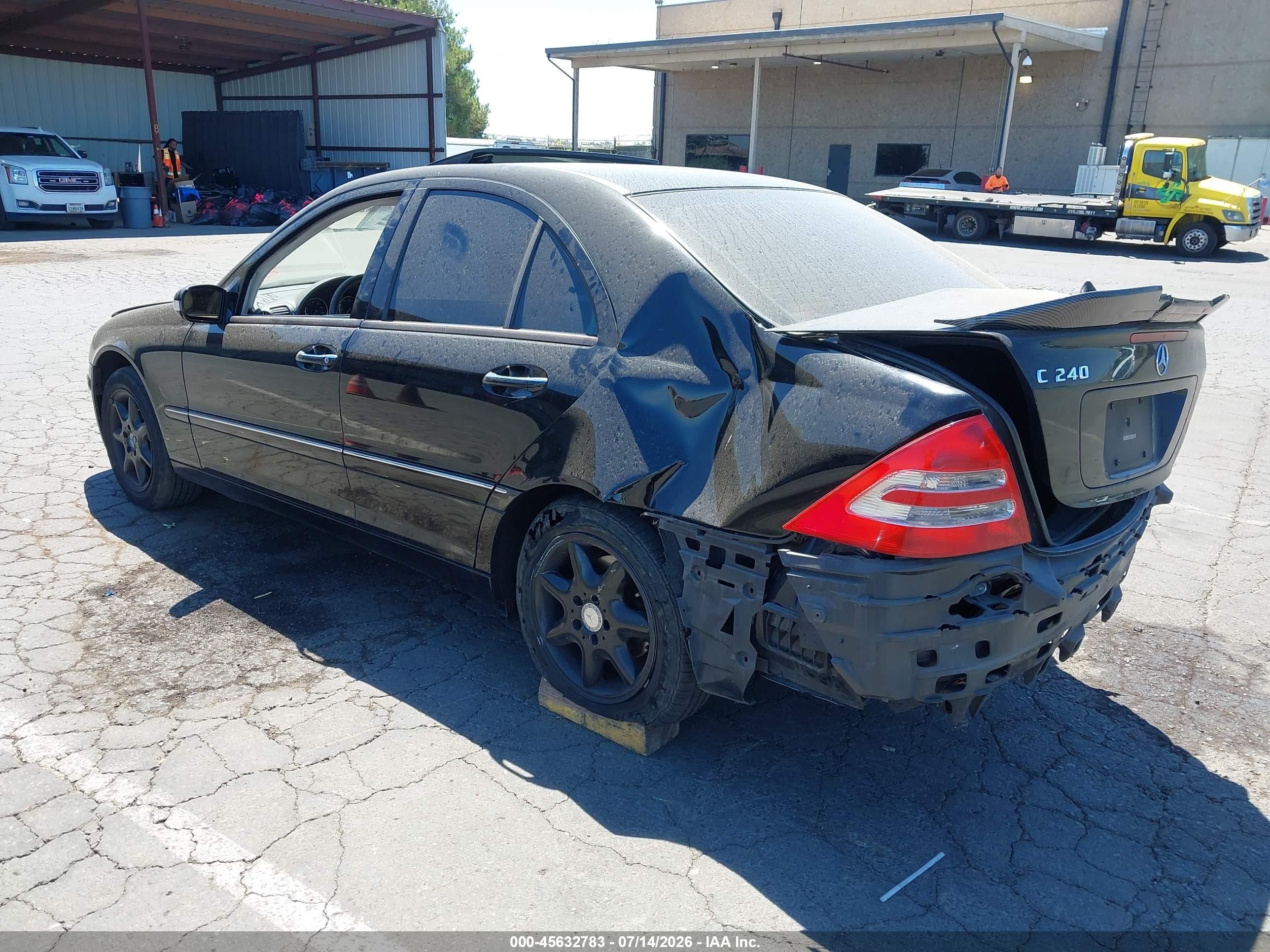 2004 Mercedes-benz C 240 Black vin: WDBRF61J24F547627
