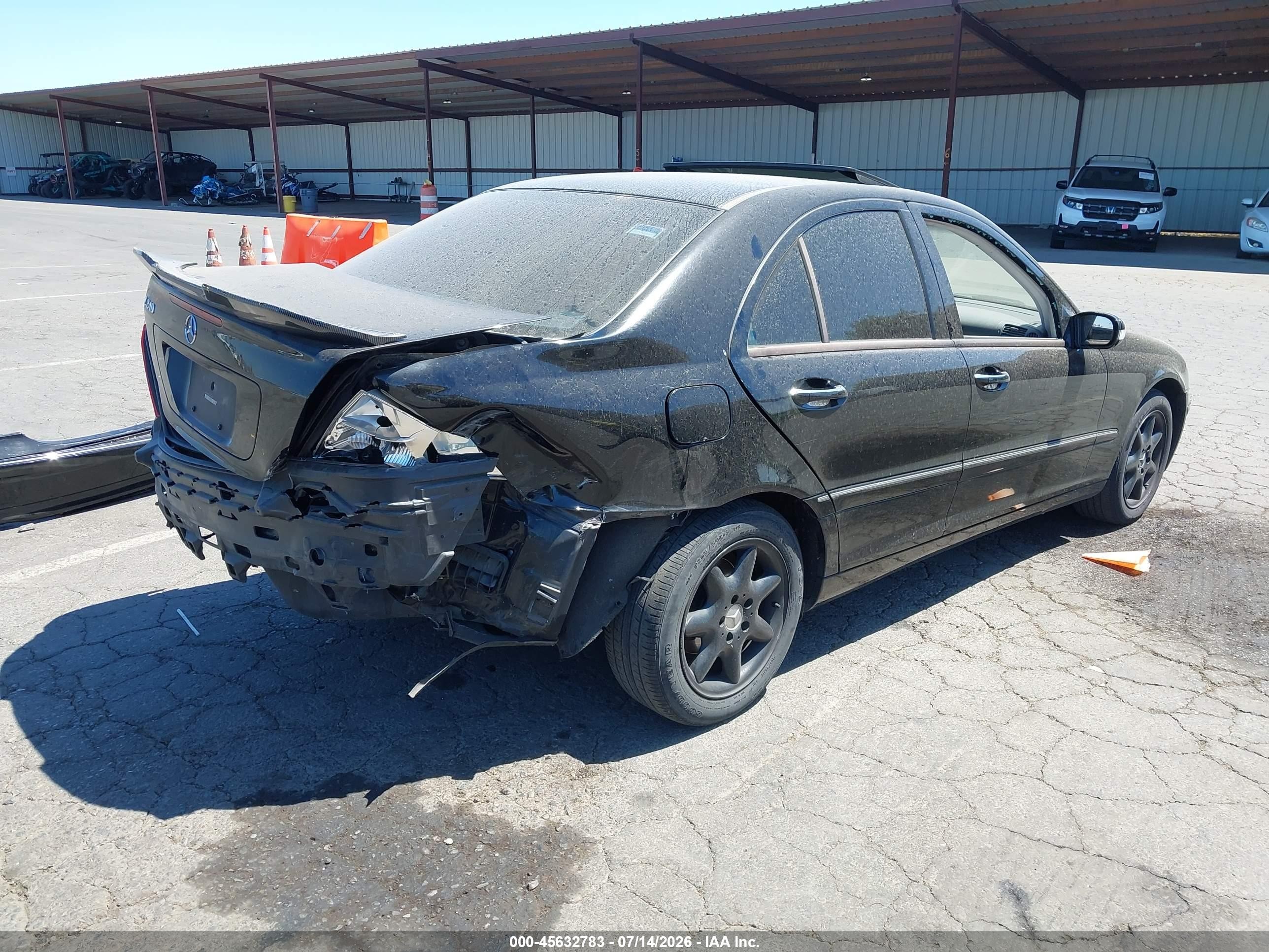 2004 Mercedes-benz C 240 Black vin: WDBRF61J24F547627