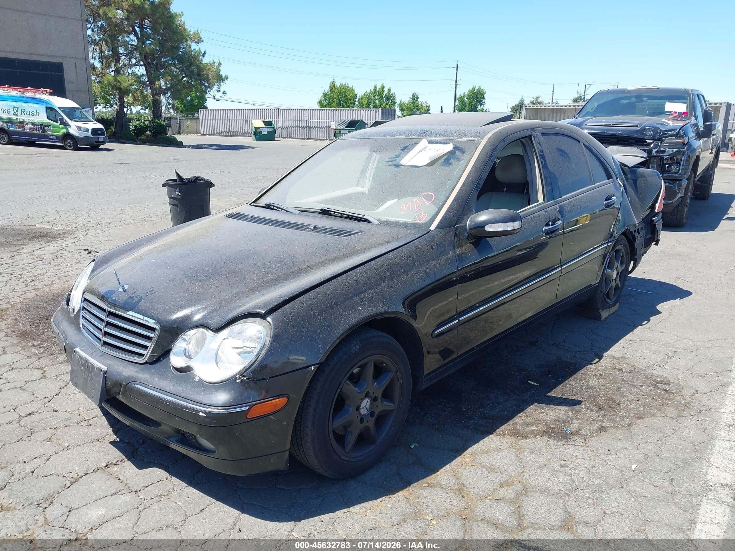 2004 Mercedes-benz C 240 Black vin: WDBRF61J24F547627