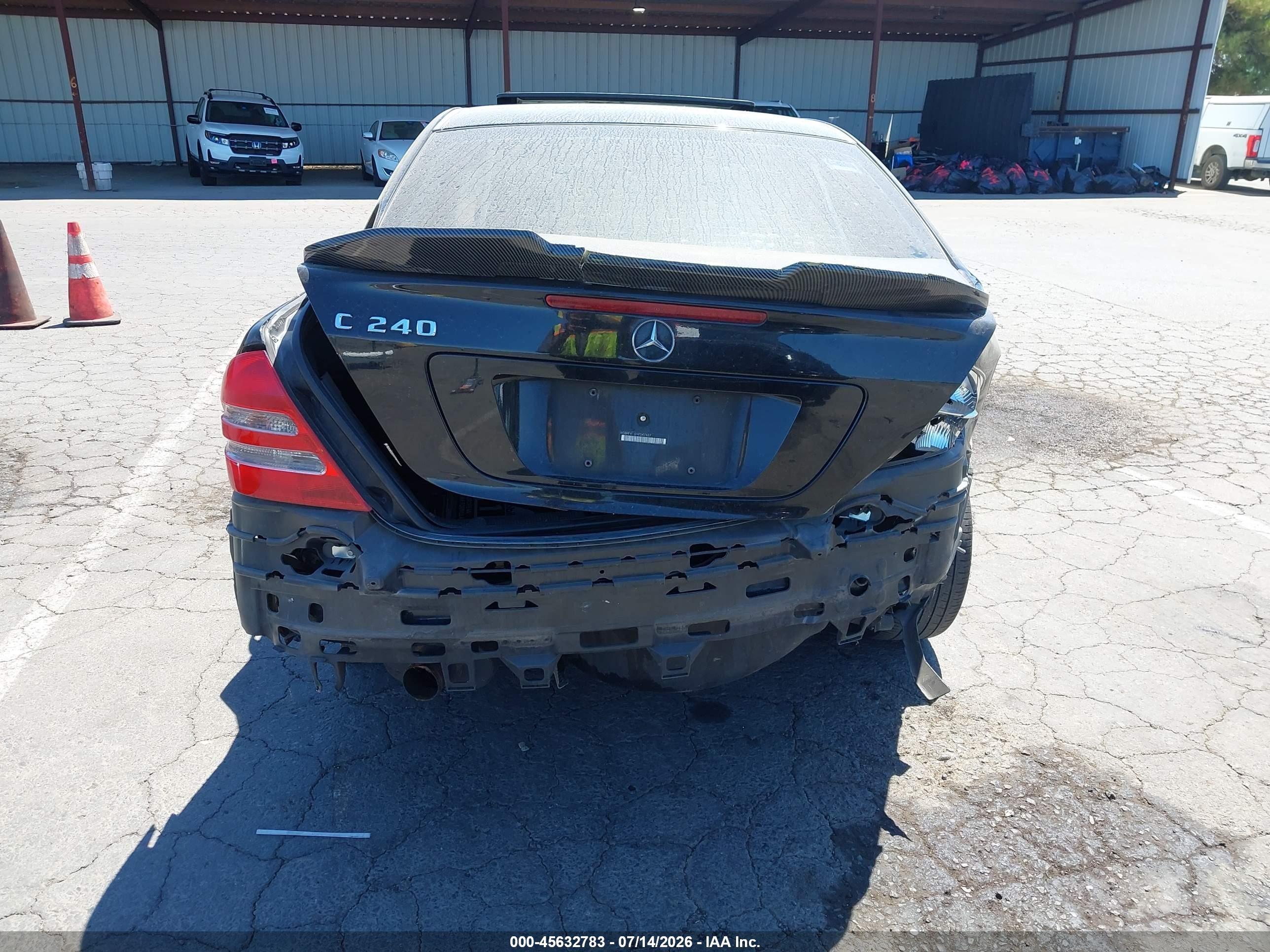 2004 Mercedes-benz C 240 Black vin: WDBRF61J24F547627