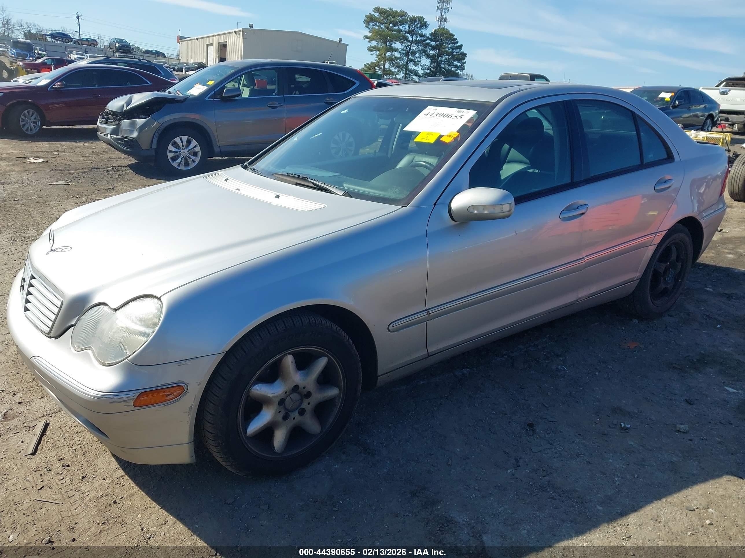 2001 Mercedes-benz C 240   Silver vin: WDBRF61J31F036715